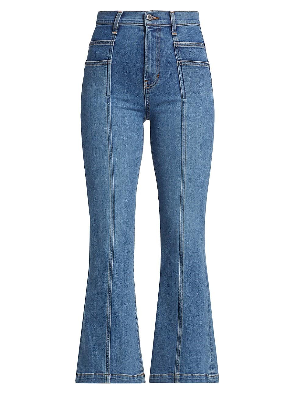 Veronica Beard Carson Ankle Kick-flare Jeans in Blue | Lyst