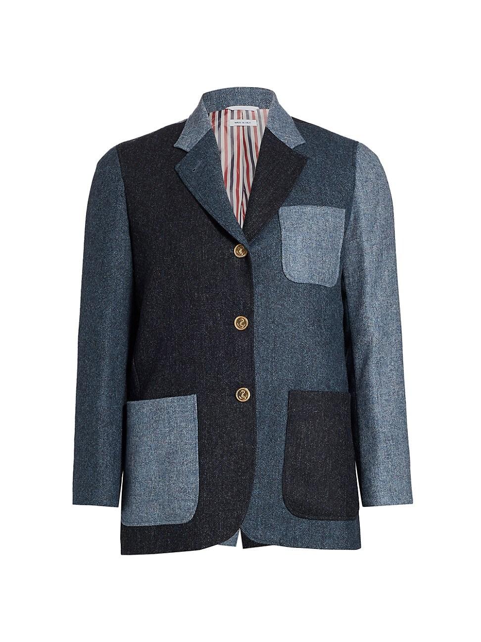 Thom Browne Fit 2 Wool Funmix Donegal Tweed Sportcoat in Blue | Lyst