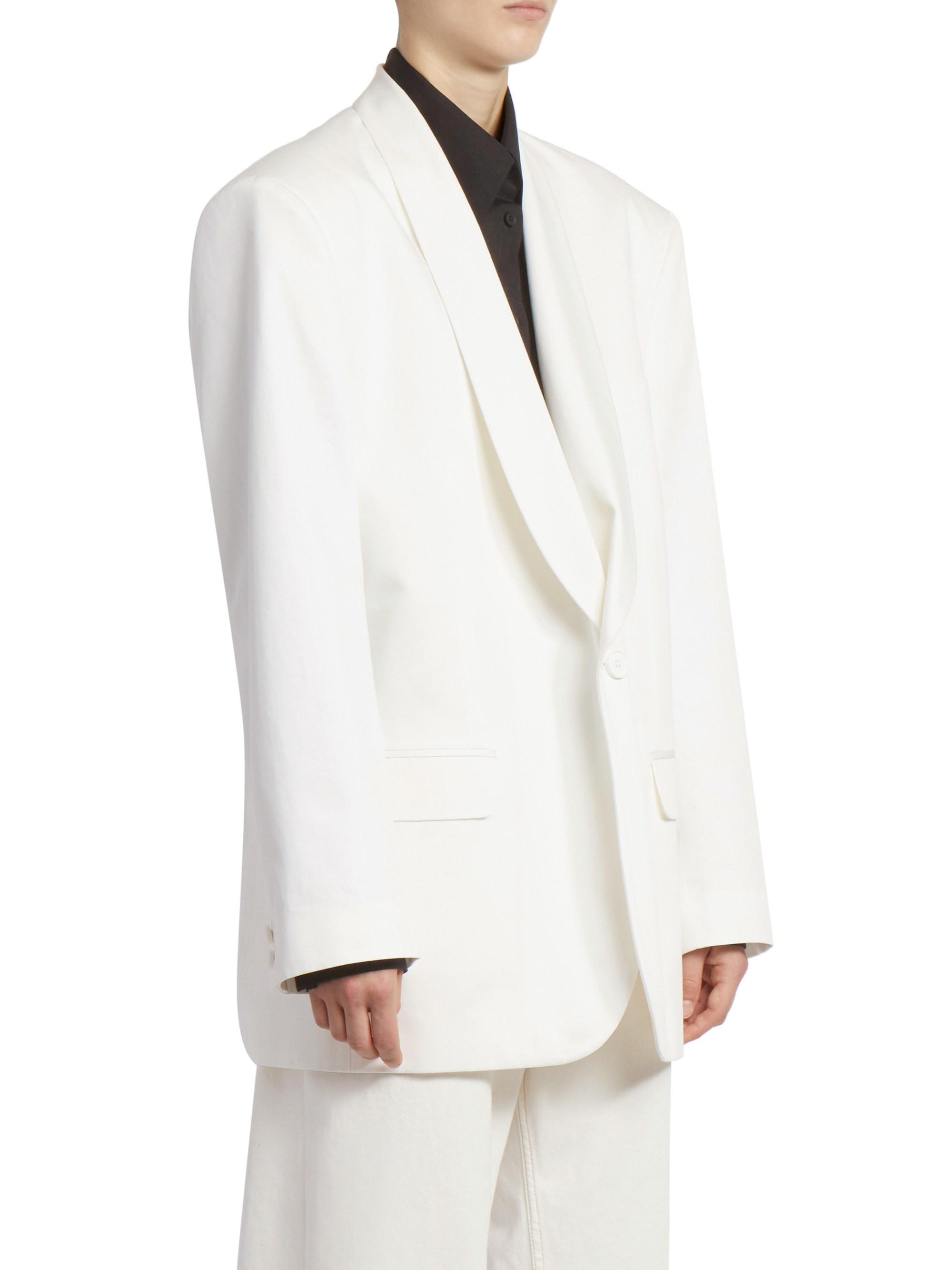 oversized blazer white