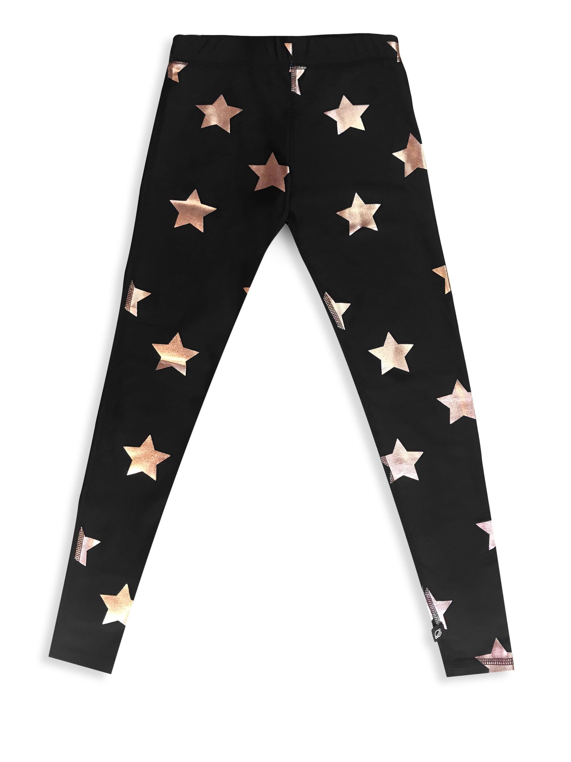 Terez Synthetic Little Girl's & Girl's Star Foil Leggings Black Lyst