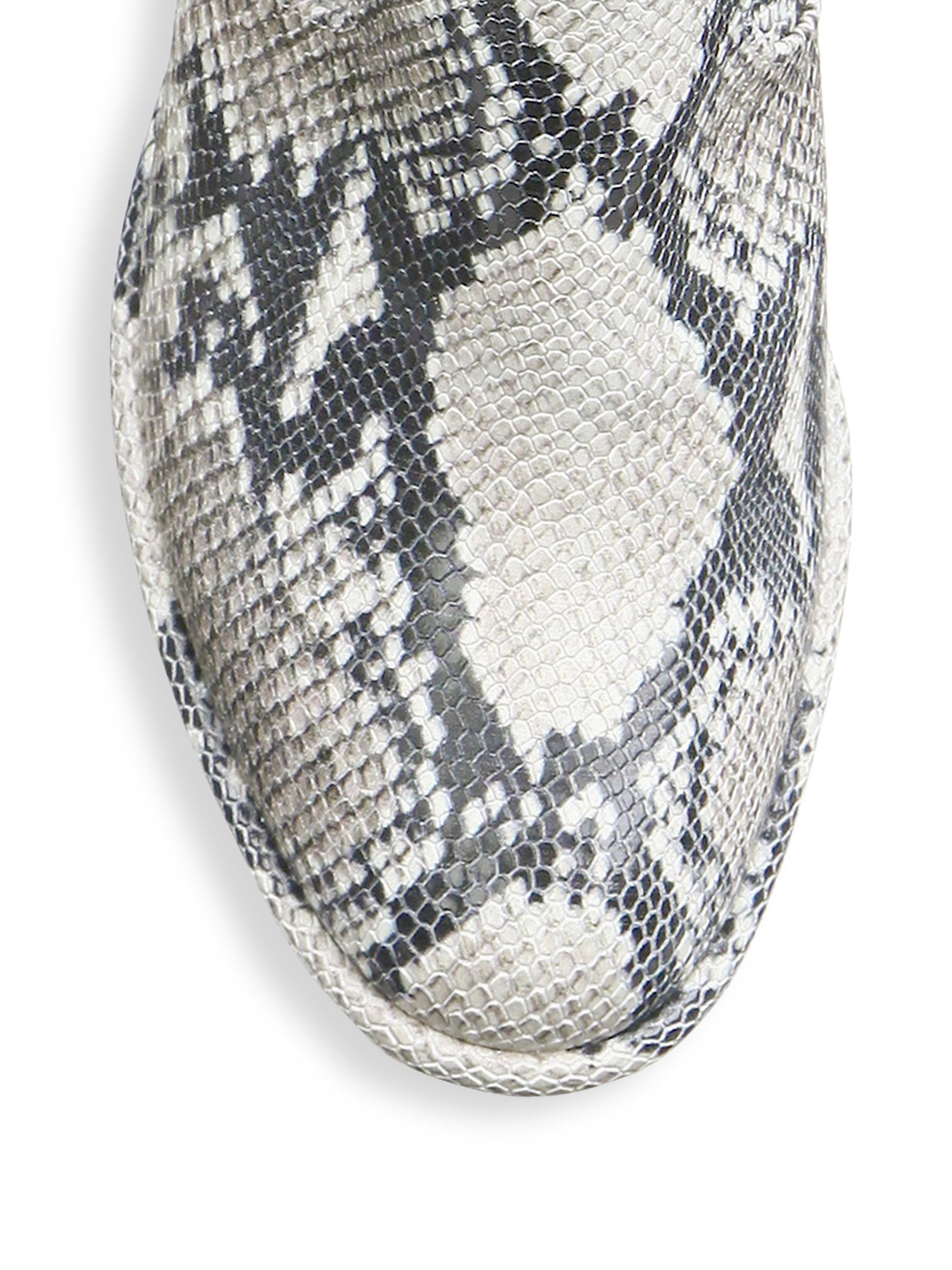 able snakeskin booties