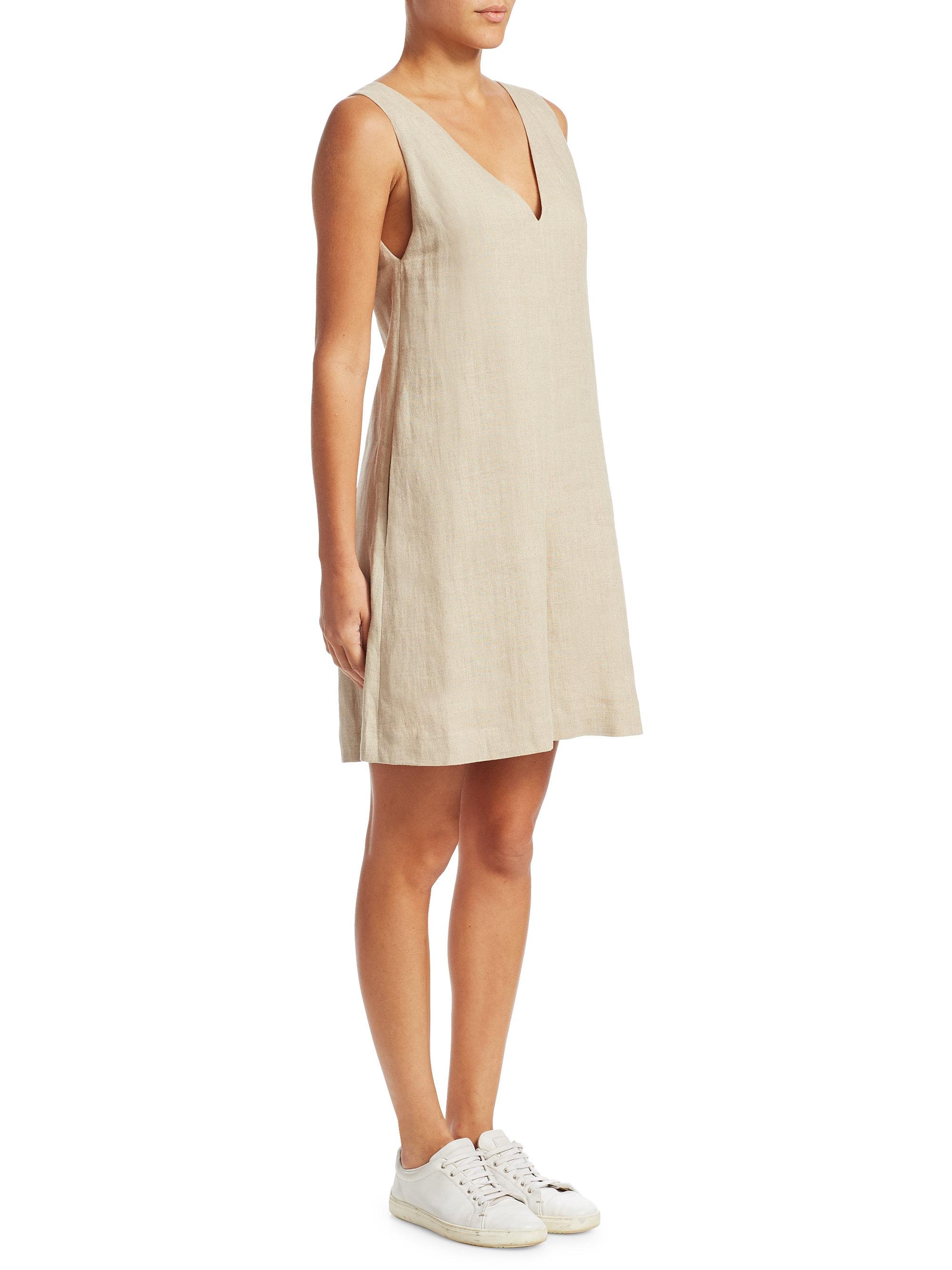 theory linen shift dress