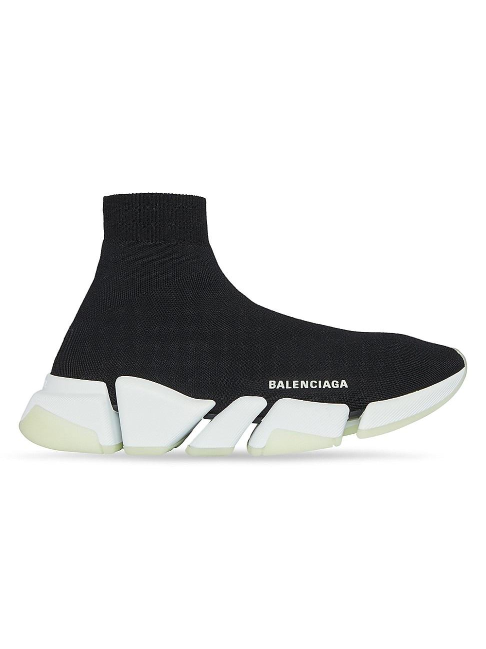Balenciaga Speed 2.0 Recycled Knit Sneaker Glow In The Dark in Black | Lyst