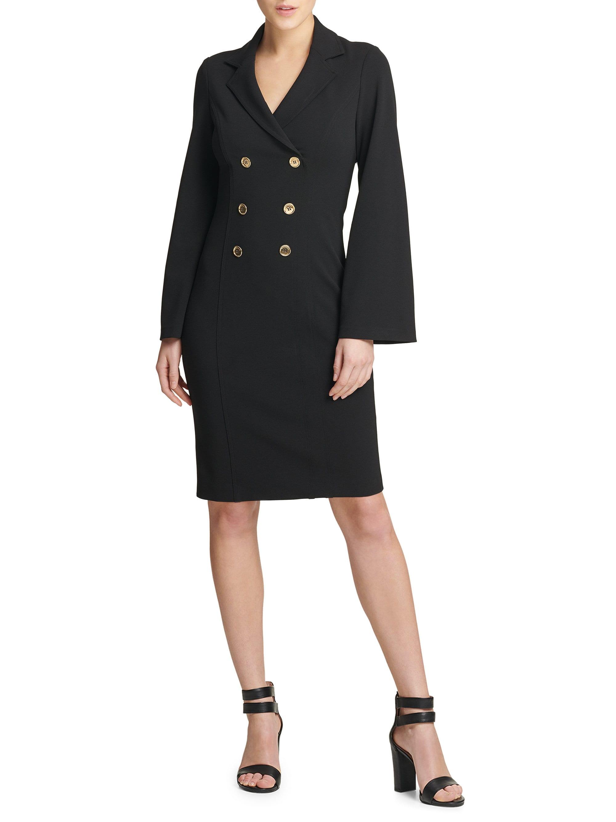 donna karan double breasted shirt dress