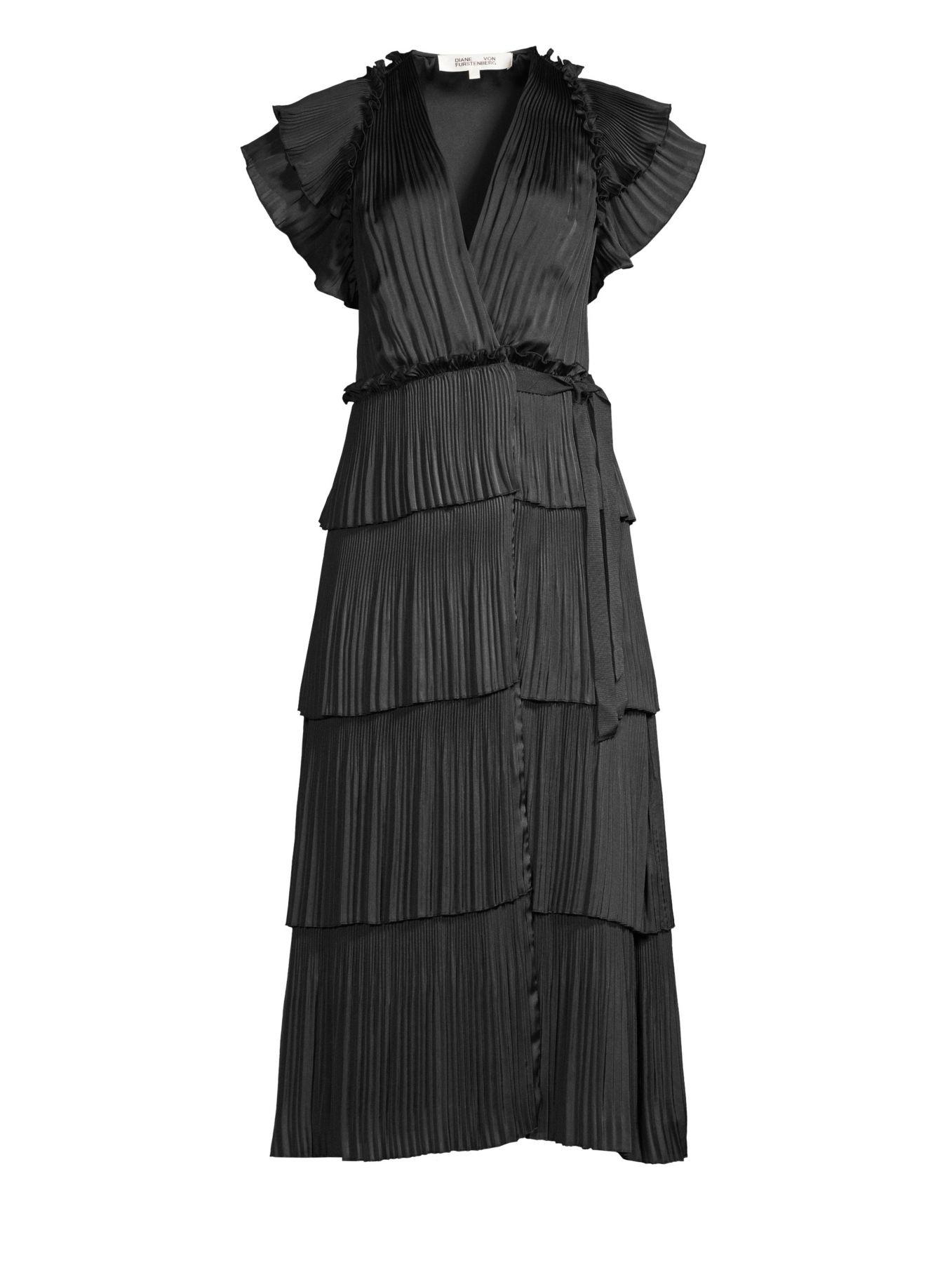 dvf sasha pleated dress