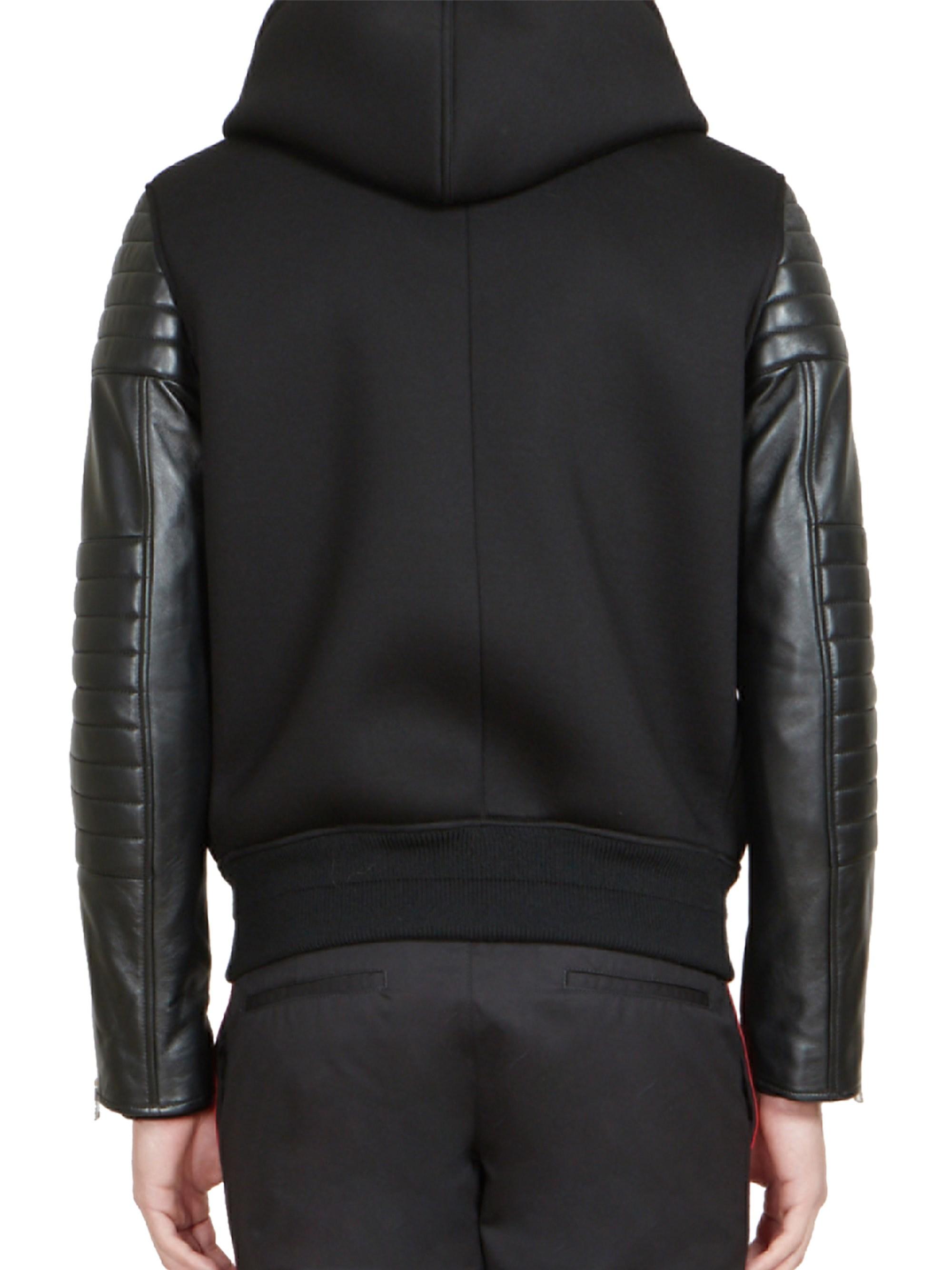 Givenchy Men's Mixed Media Hoodie Black for Men Lyst