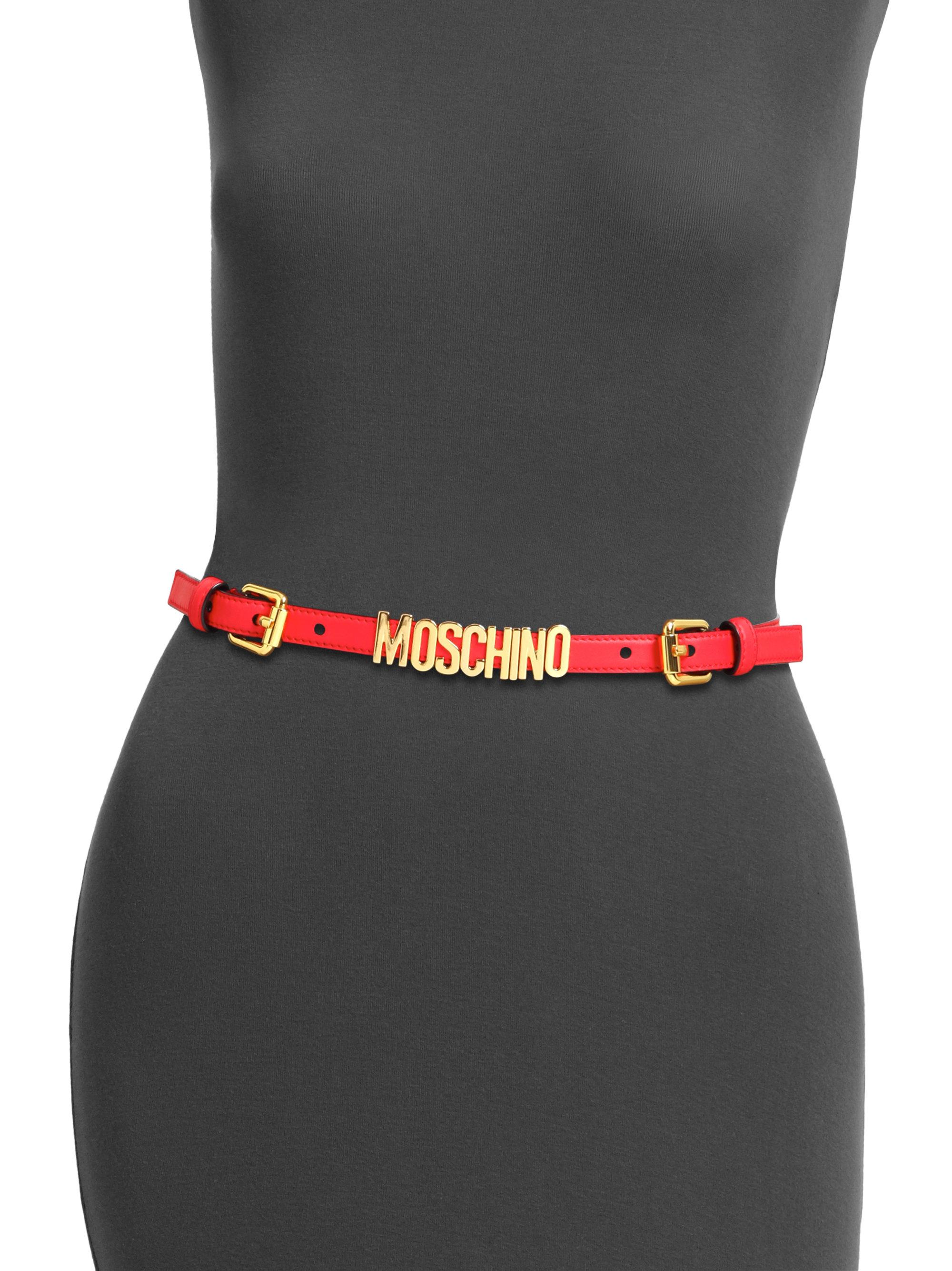 moschino small logo belt