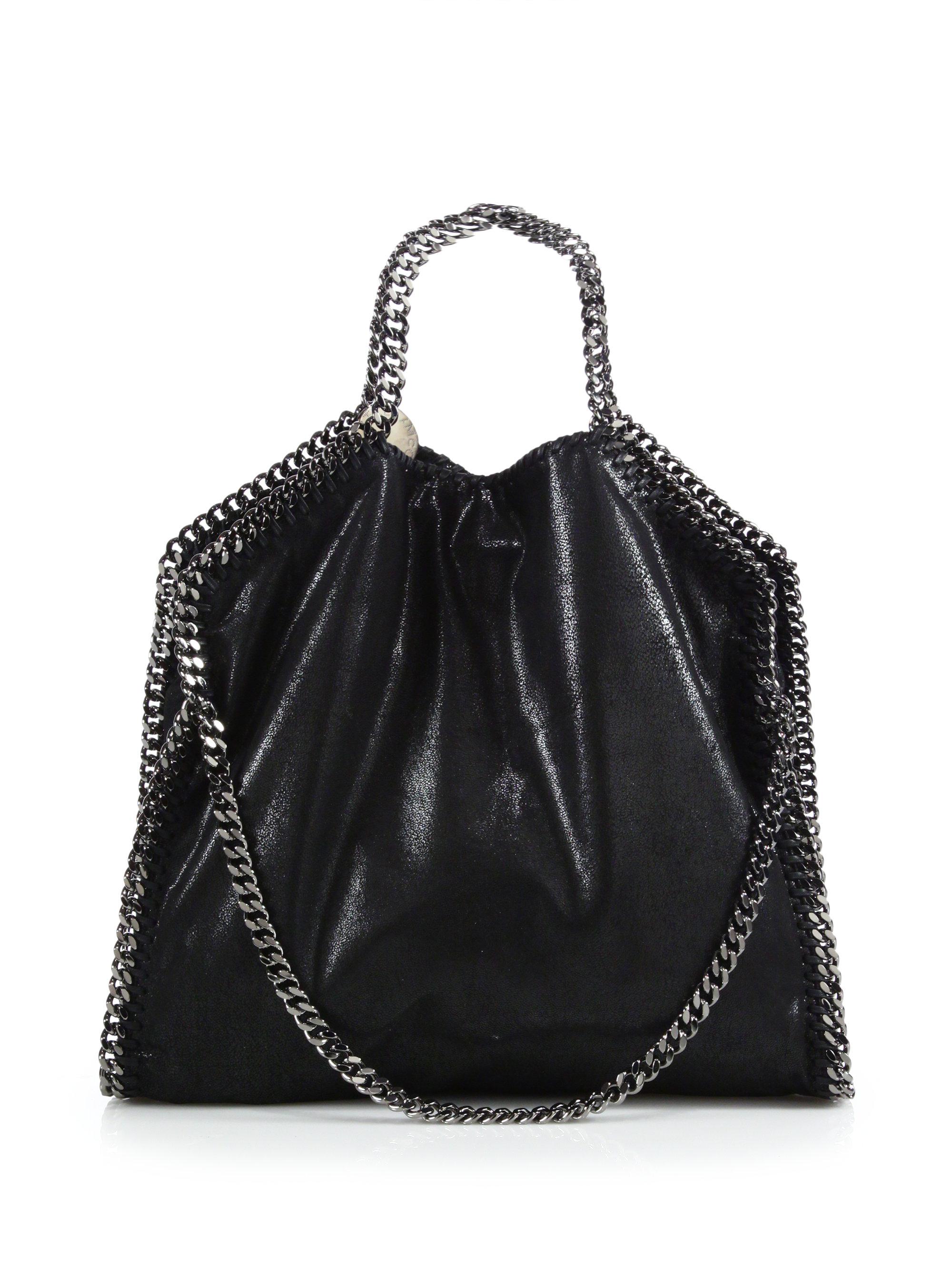 Lyst - Stella Mccartney Shaggy Deer Falabella Fold-over Small Tote in ...