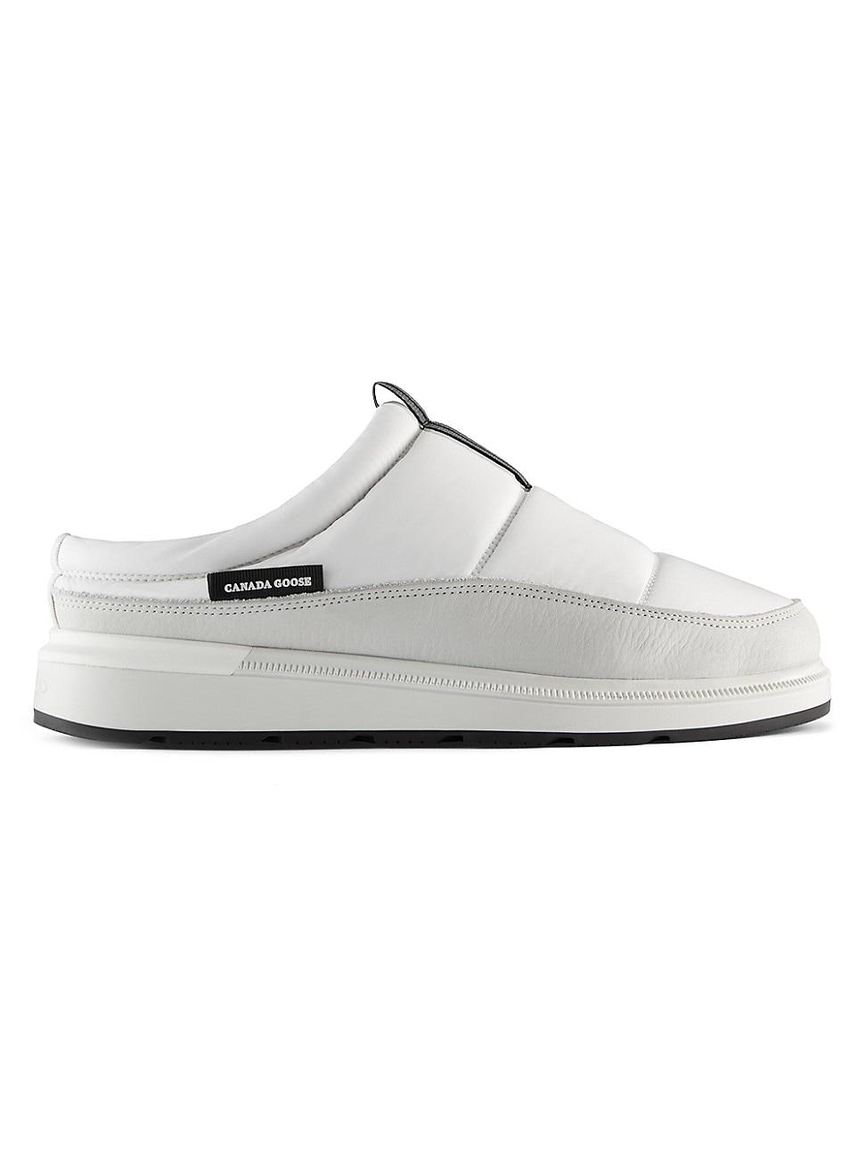 Canada Goose Quilted Nylon Mule Slippers in White | Lyst