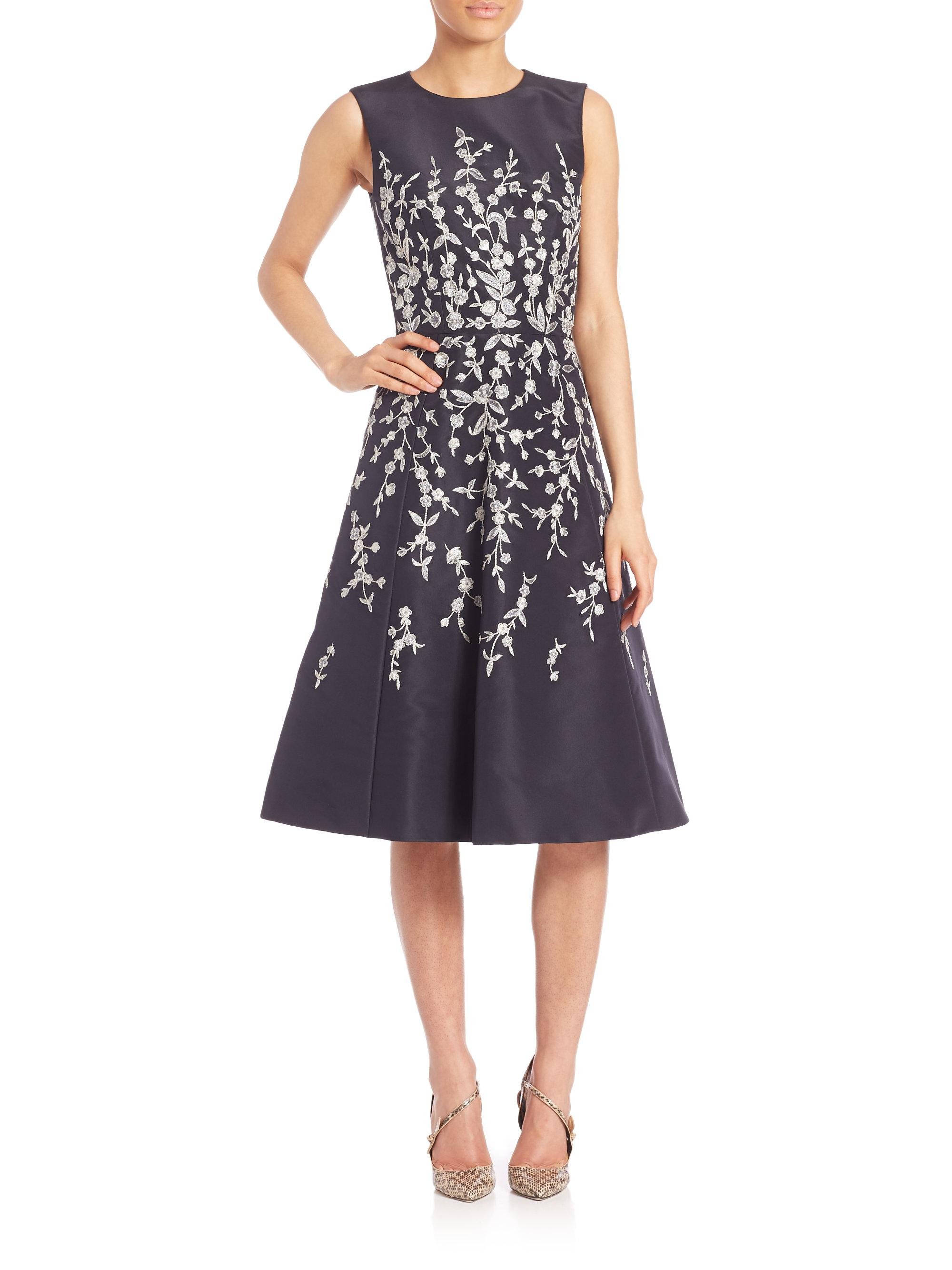oscar de la renta floral gown