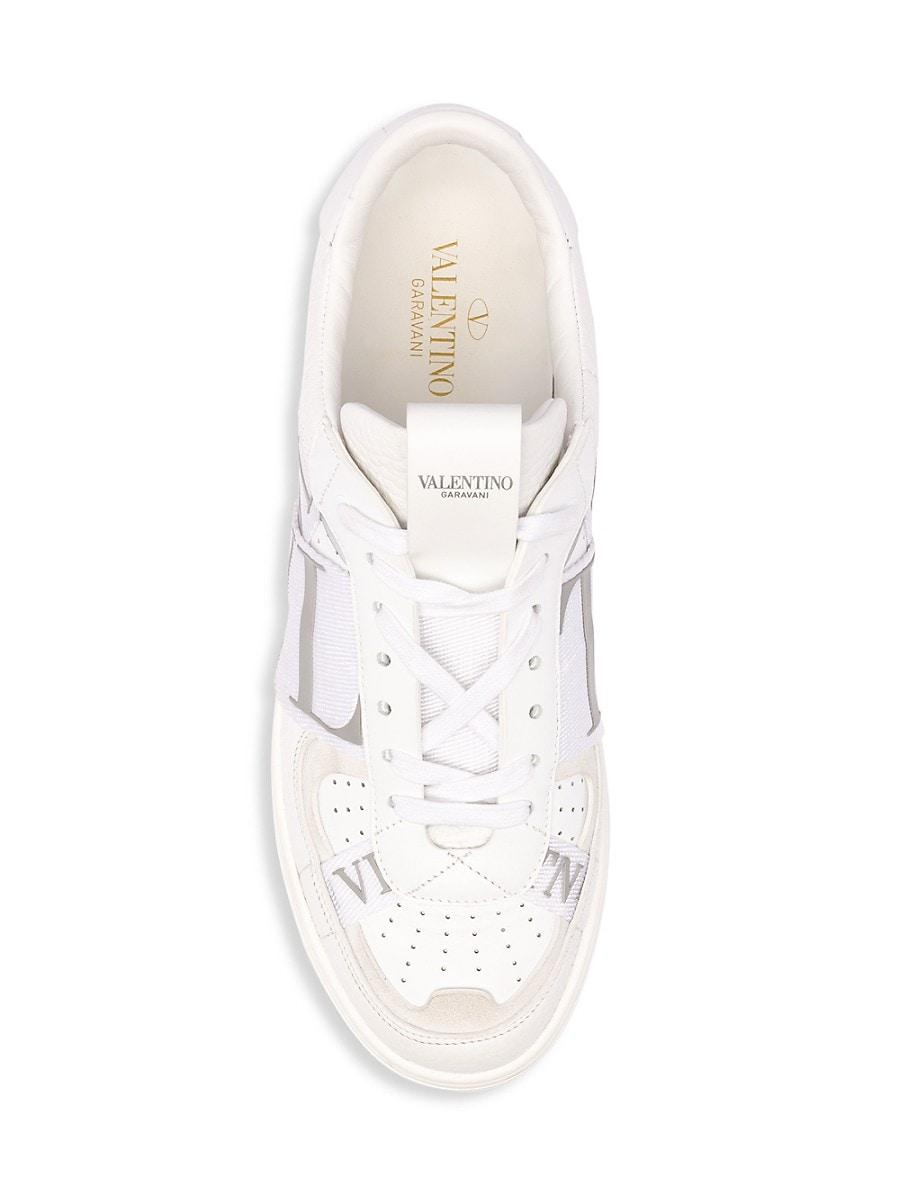 Valentino Garavani Vltn Leather Sneakers in Black White (White 