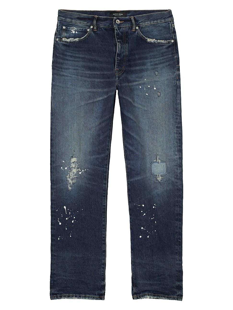 Purple Brand Paint Splatter Jeans in Blue for Men Lyst