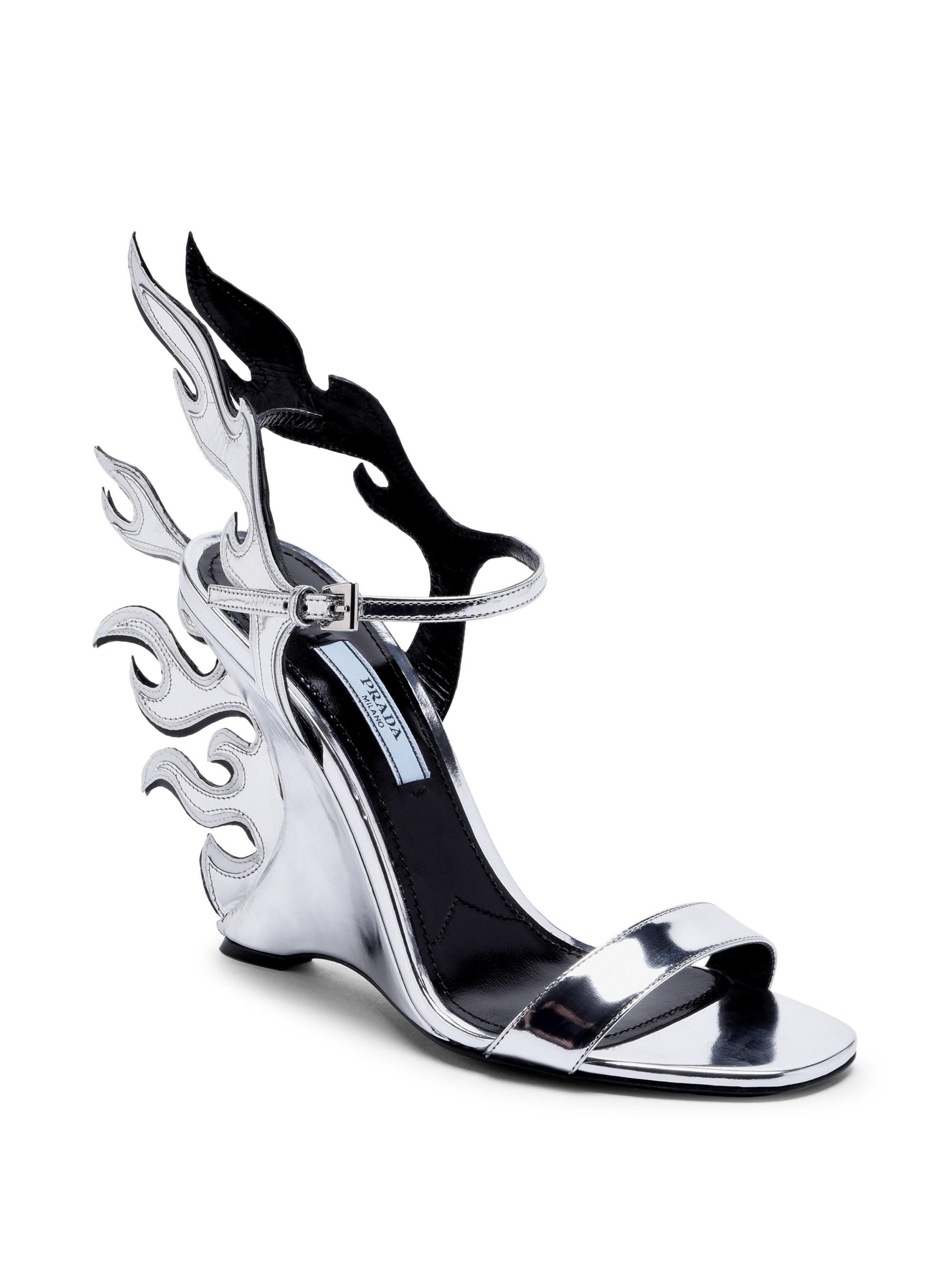 prada flame heels silver, OFF 77%,www 