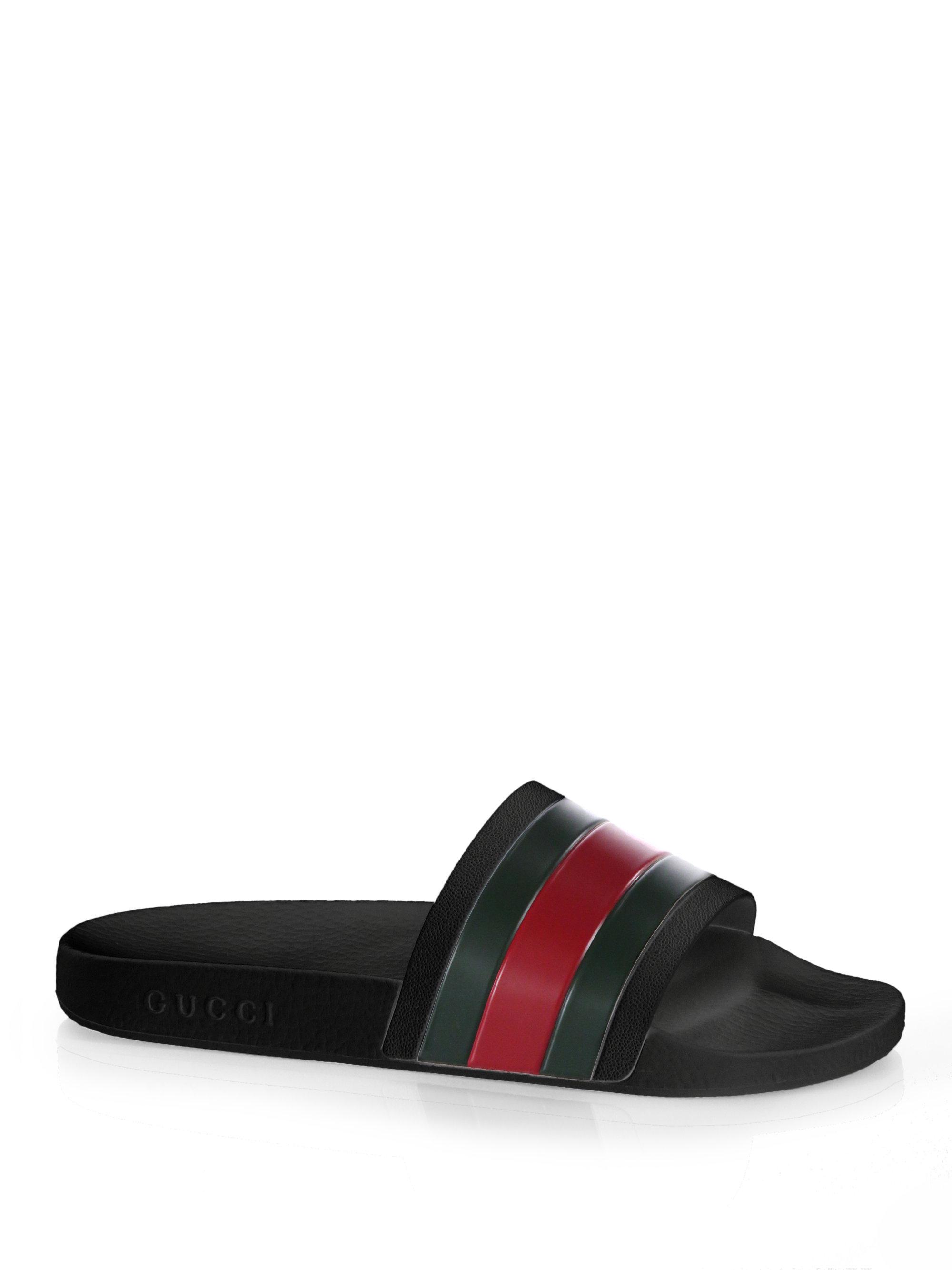 Lyst - Gucci Pursuit 72 Rubber Slides in Black for Men