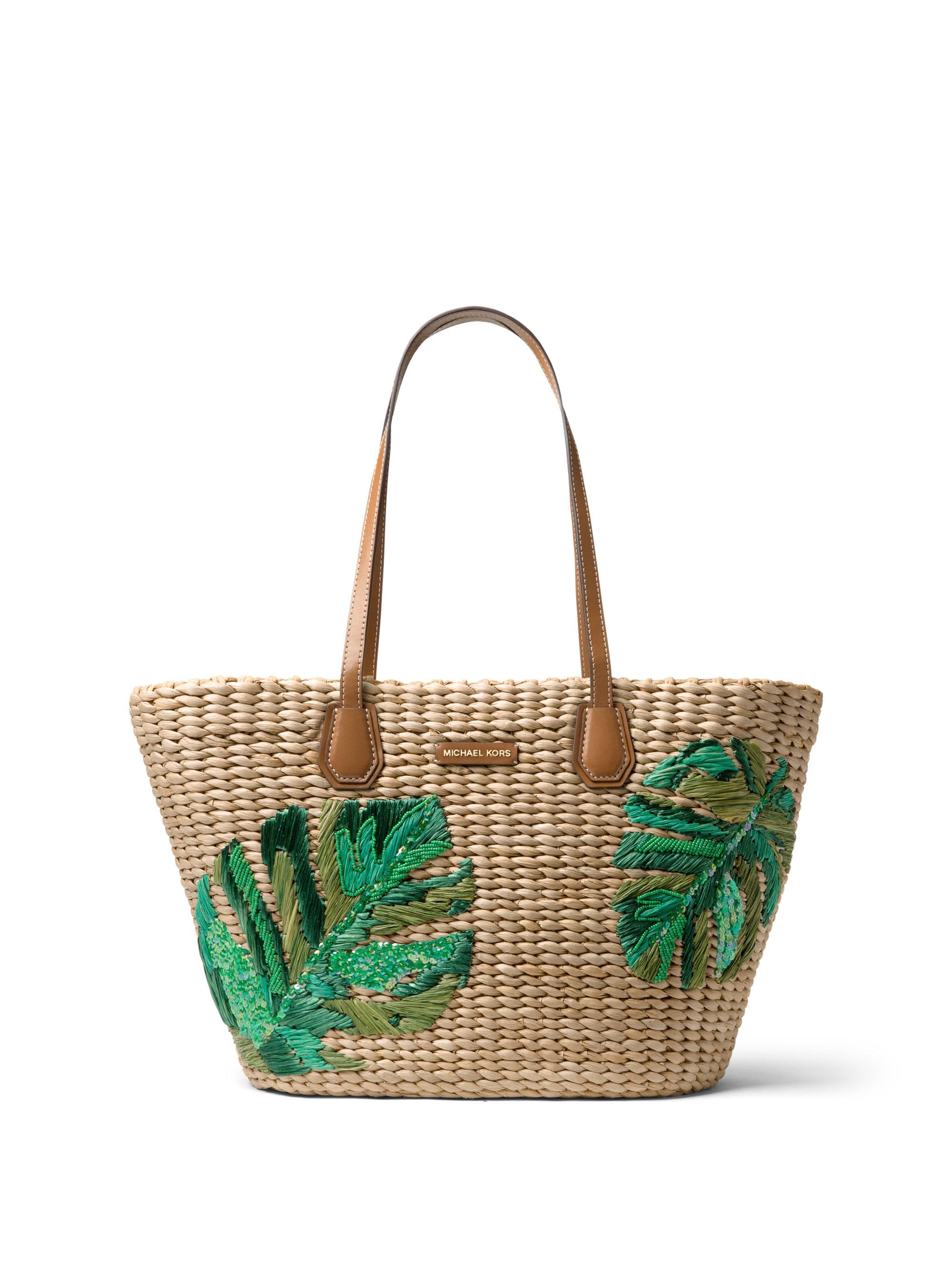 malibu woven straw tote