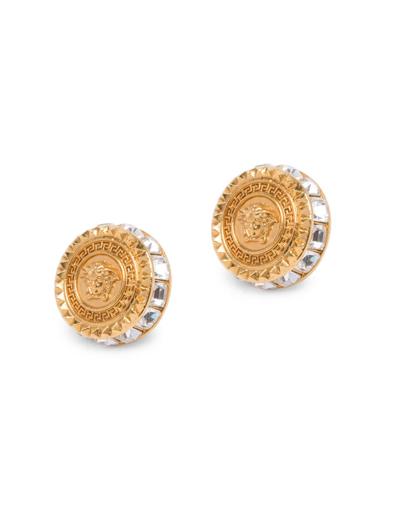 Versace Medusa Strass Crystal Cufflinks in Metallic for Men Lyst
