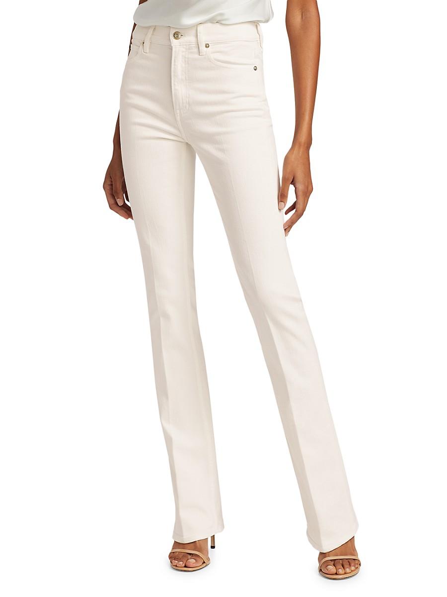 Ralph Lauren Collection High-rise Bootcut Jeans in Natural | Lyst