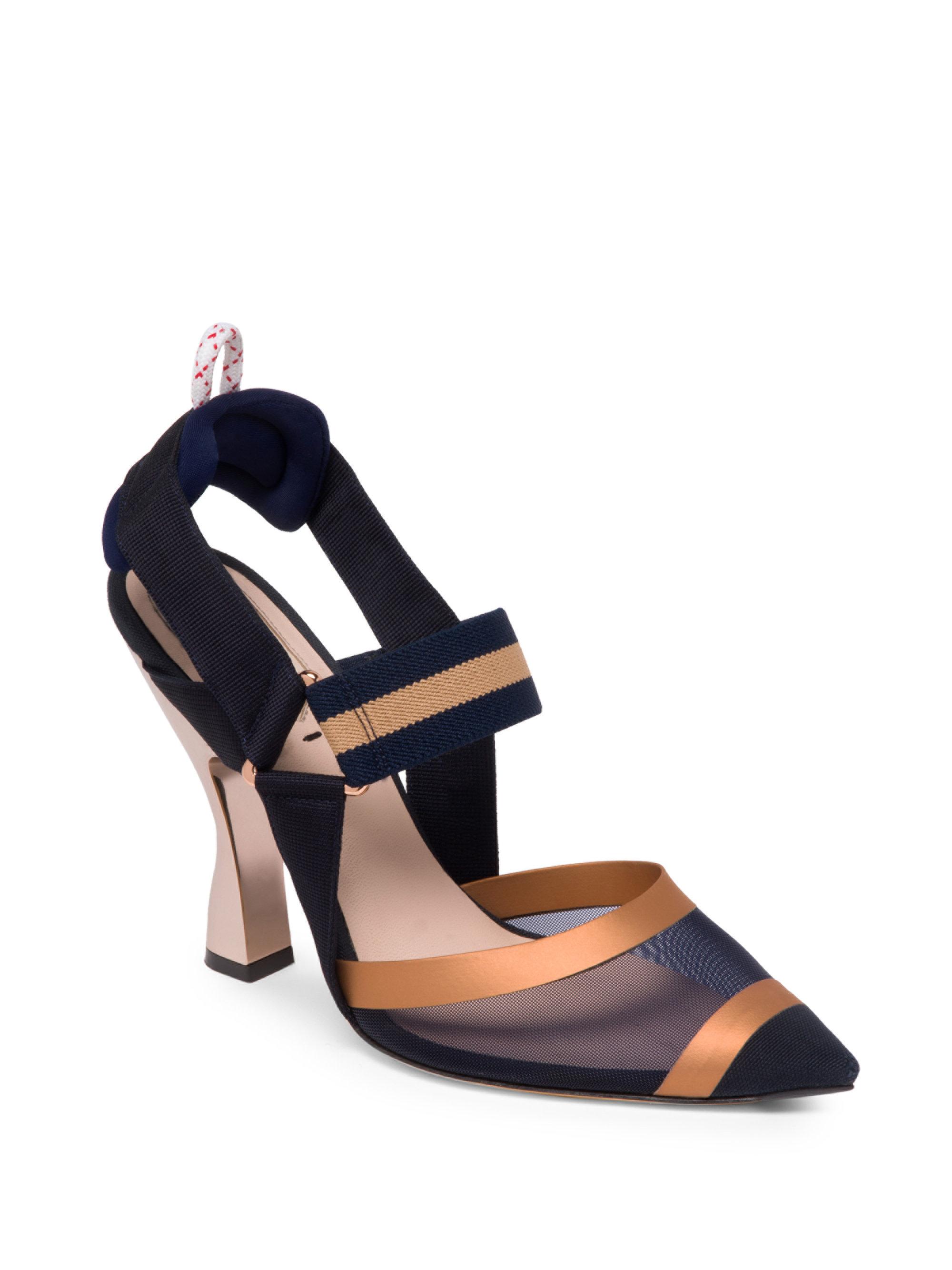 mesh slingback