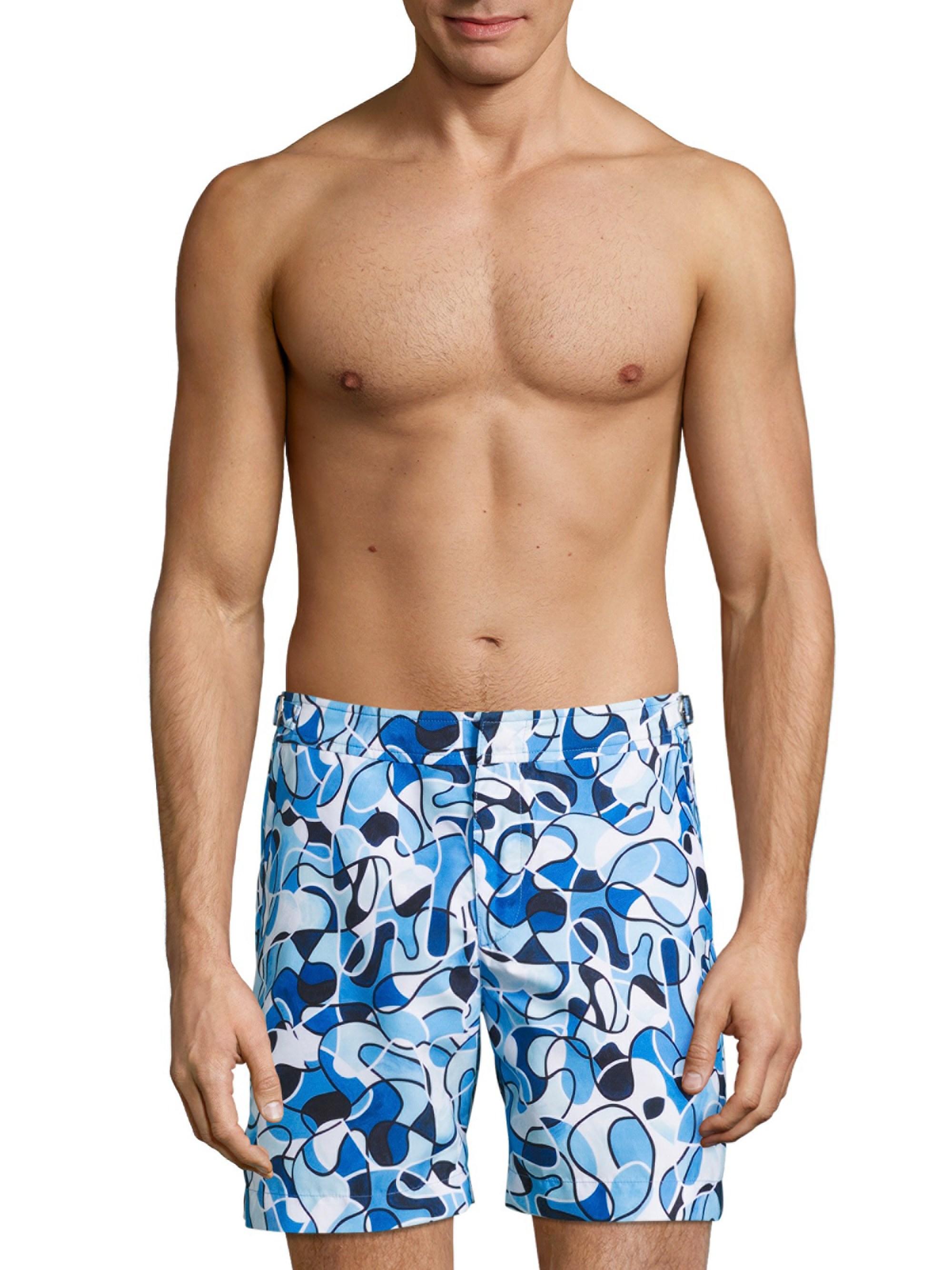 Zantt Mens Printed Quick Dry Elastic Waist Beach Shorts Boardshort Swim Trunk