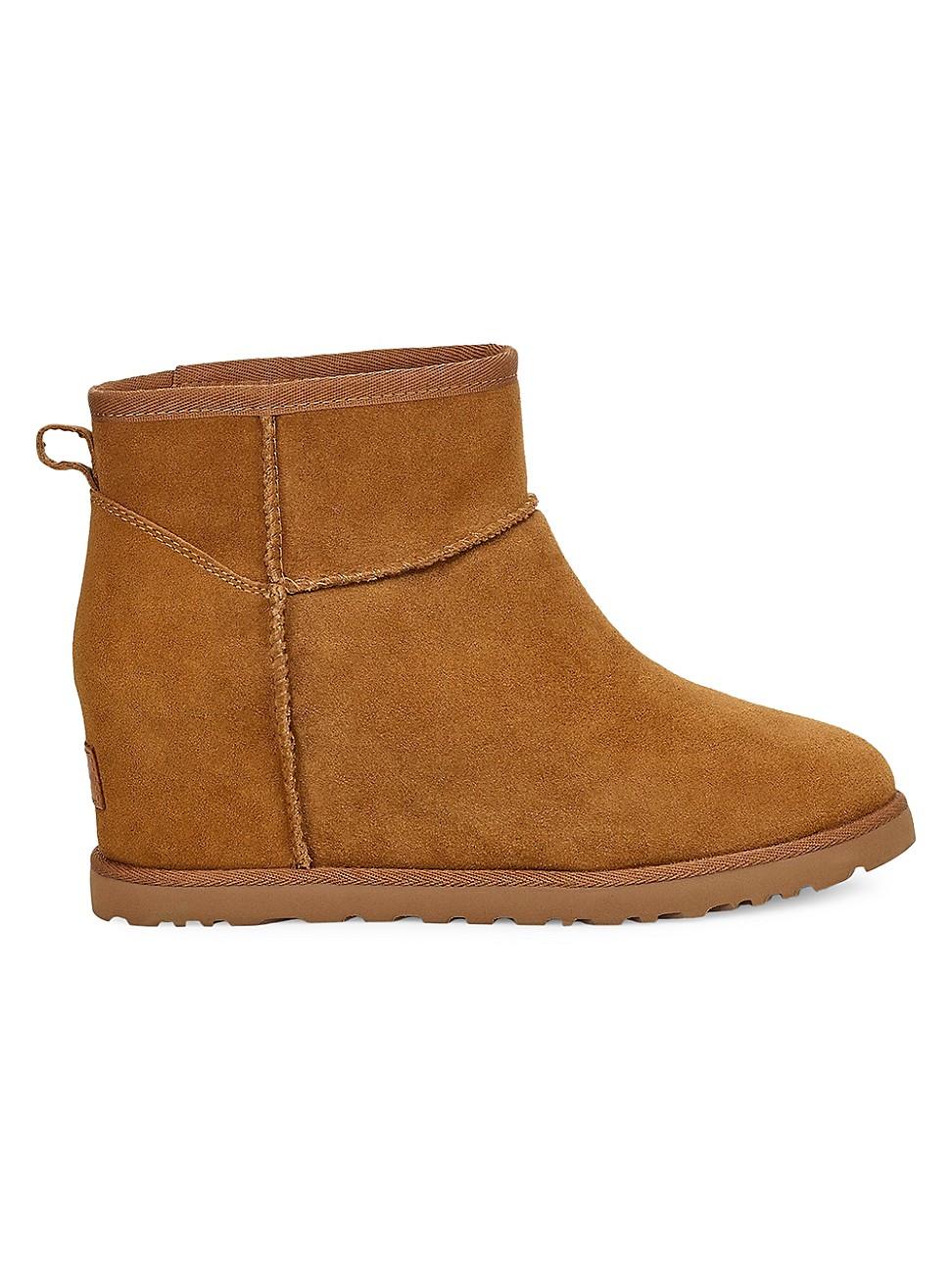 UGG Classic Femme Mini Suede Wedge Boots in Chestnut (Brown) - Save 76% |  Lyst