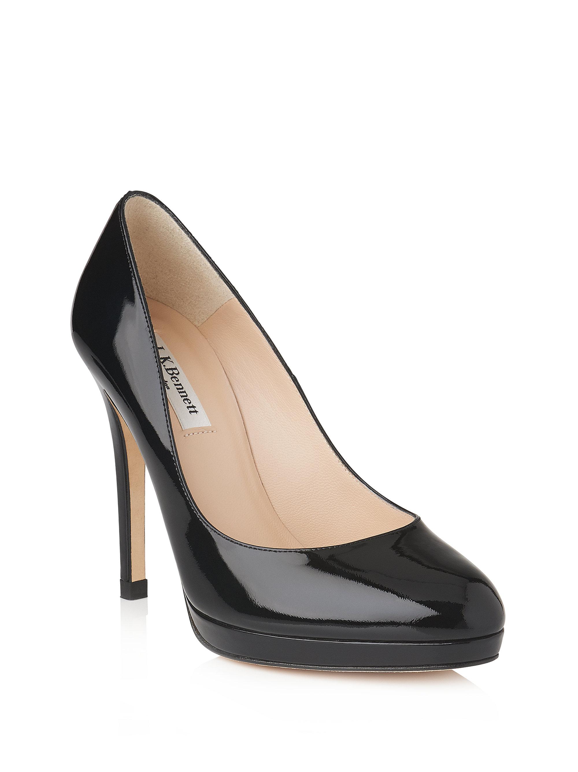 L K Bennett Sledge Leather Pumps In Black Lyst
