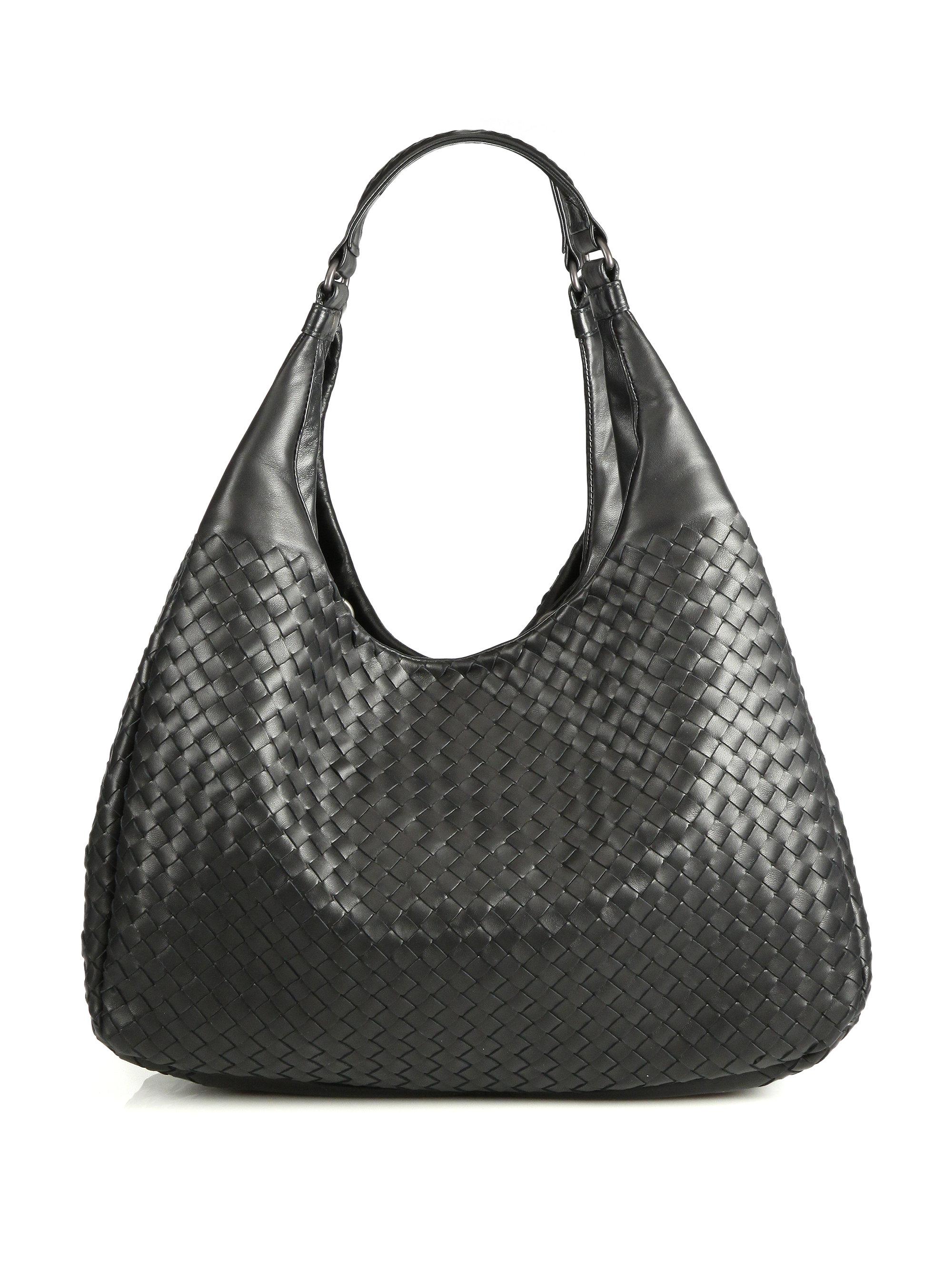 Bottega Veneta Leather Large Campana Hobo Bag in Black - Lyst