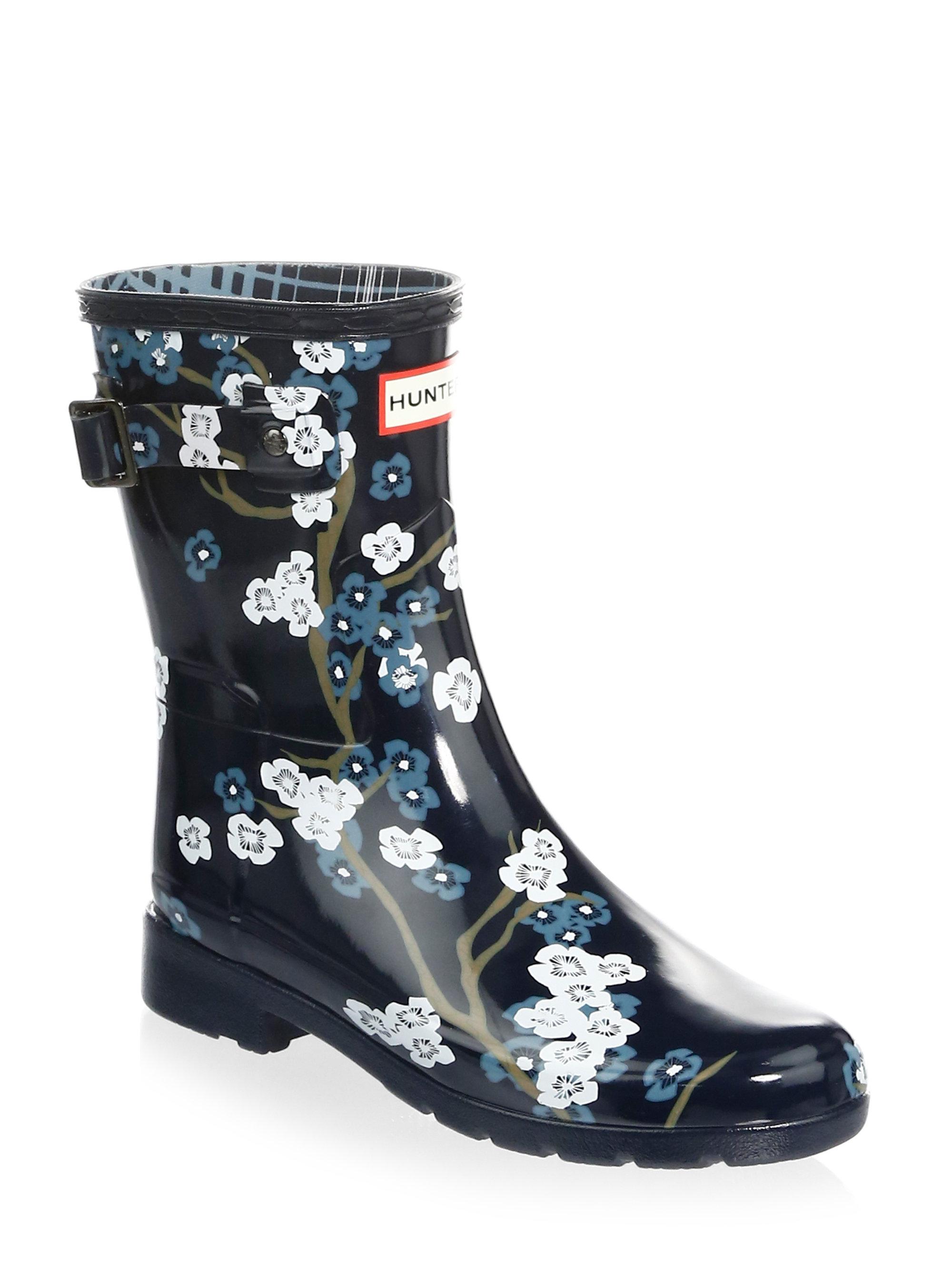 floral hunter boots