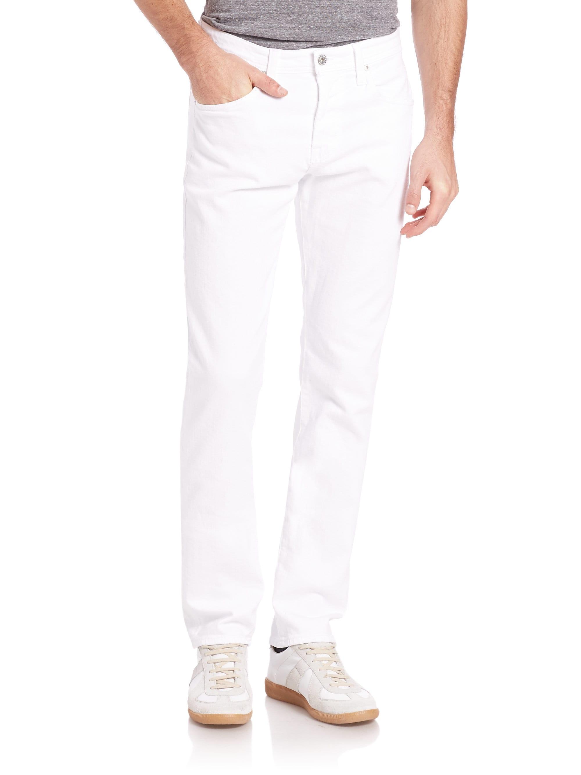 AG Jeans Matchbox Slim-straight Jeans in White for Men | Lyst