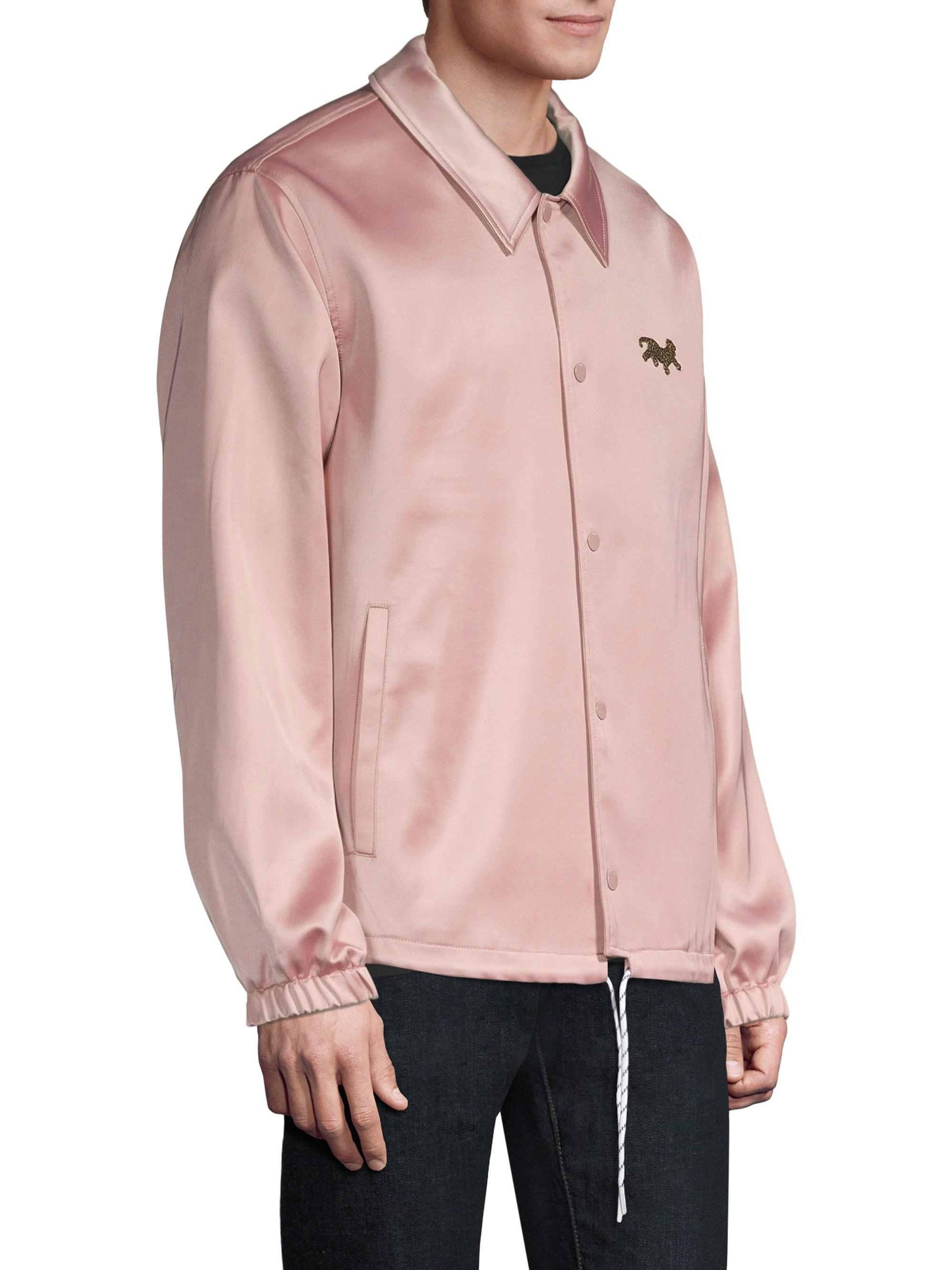 Ovadia And Sons Satin Coach Jacket in Pink for Men | Lyst