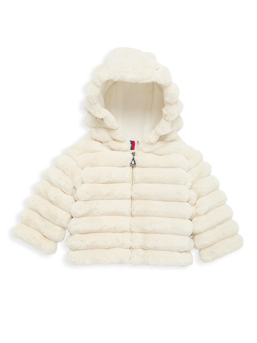 Moncler Baby's & Little Girl's Faux Fur Quilted Latife Jacket in White