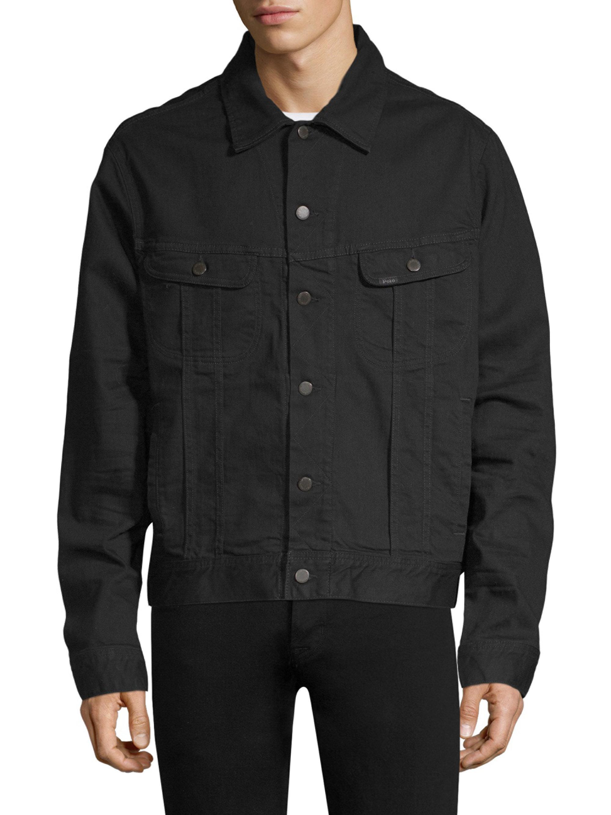 polo black denim jacket
