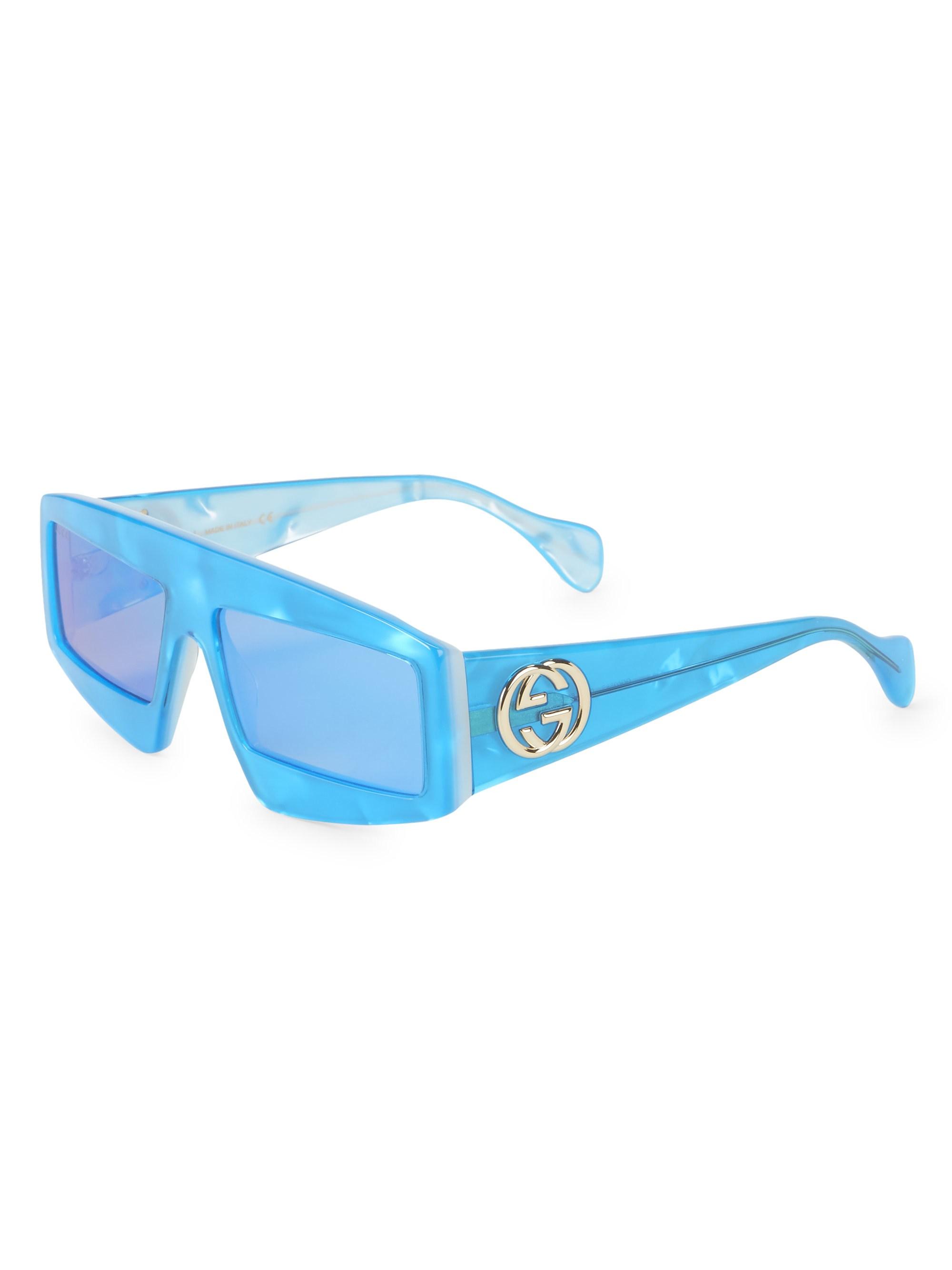 Gucci GG0358S W Rectangular / Square Sunglasses in Blue | Lyst