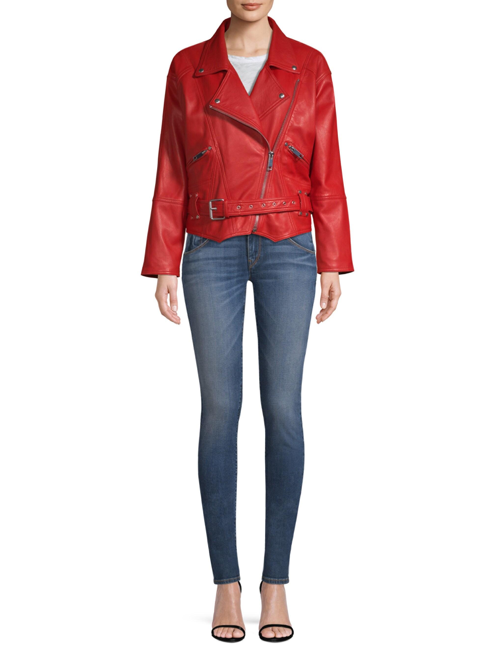 hudson red leather jacket