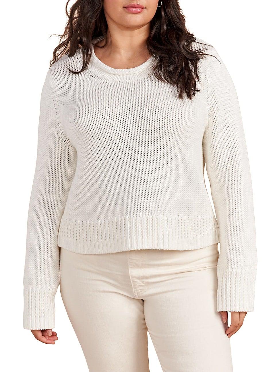 La Ligne Solid Marina Sweater in White | Lyst