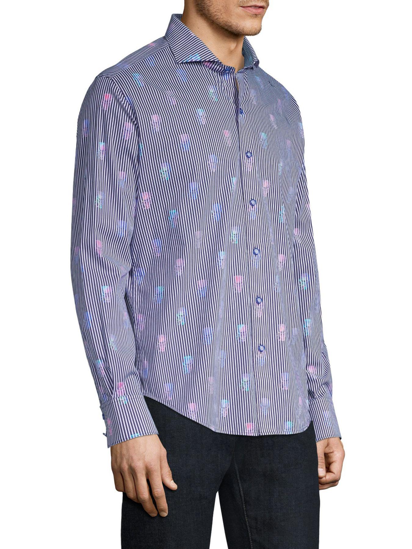 Download Robert Graham Classic-fit Nola Stripe Graphic Long-sleeve ...