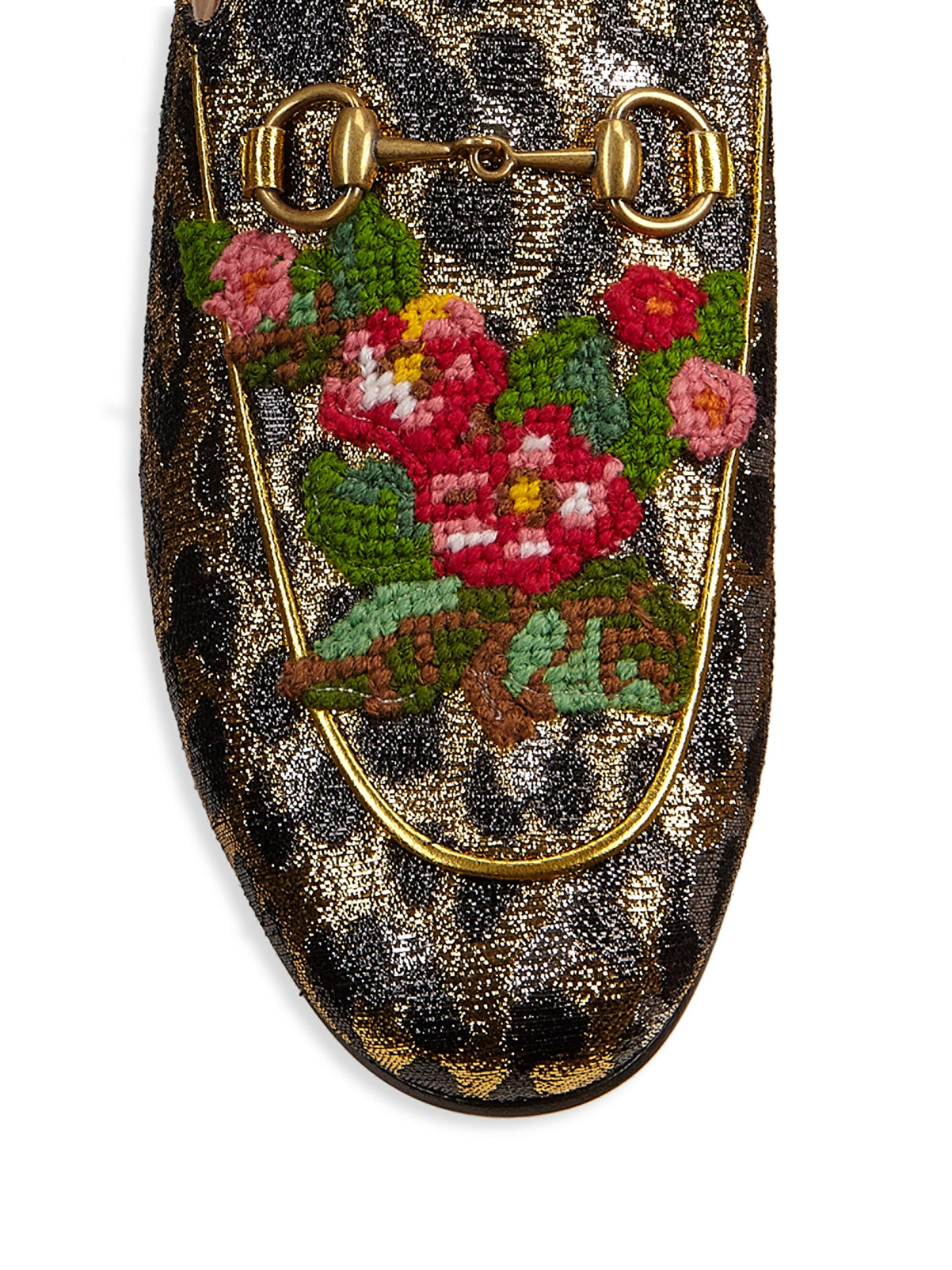 gucci leopard flats
