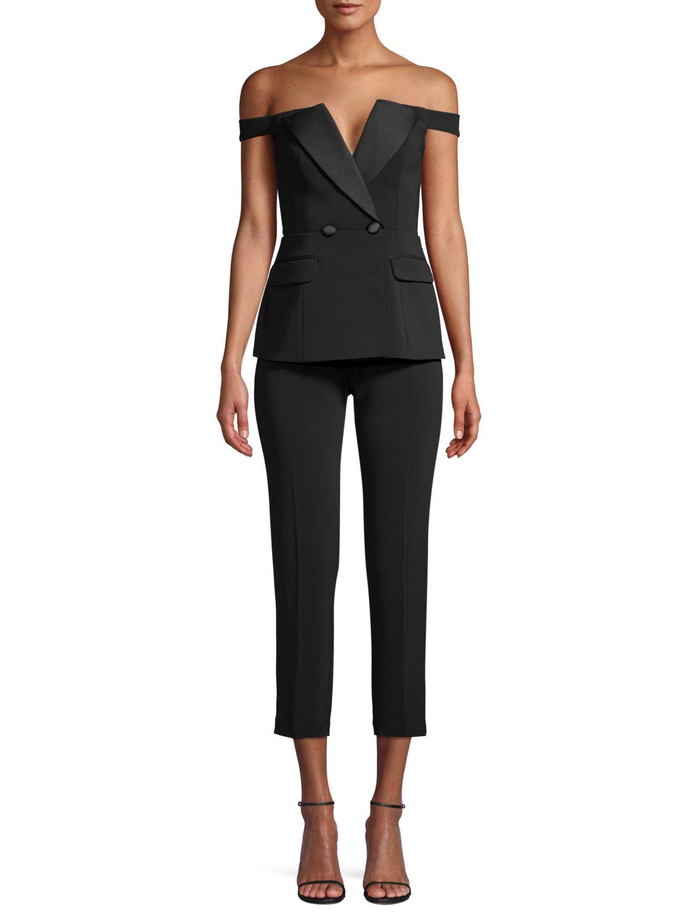 jay godfrey gwen tuxedo jumpsuit