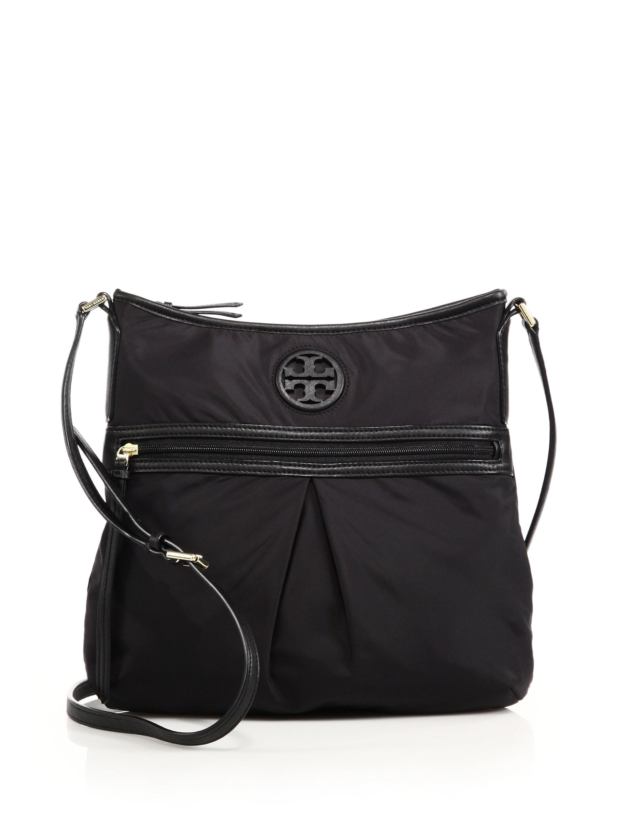 Tory Burch Synthetic Nylon & Leather Swingpack Crossbody Bag in Black - Lyst