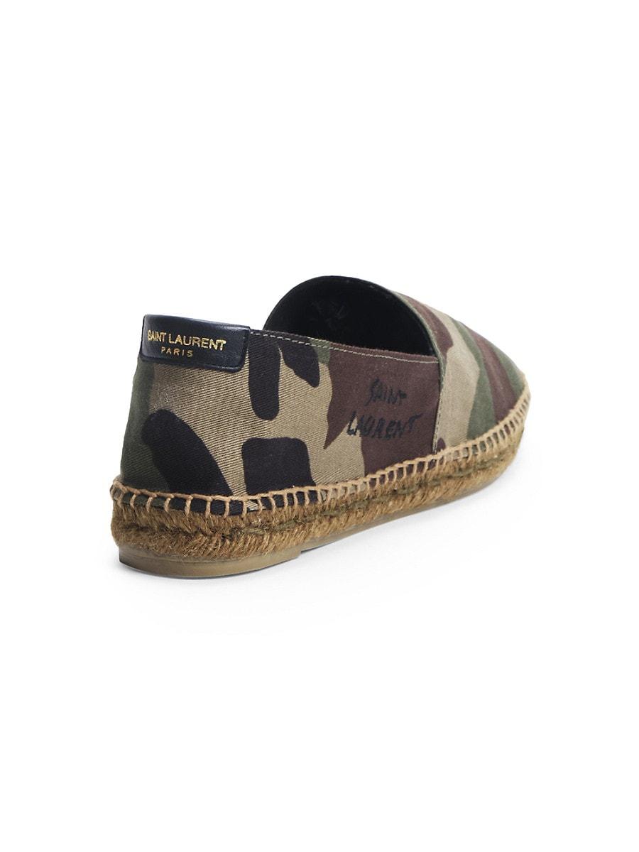 saint laurent camo espadrilles womens