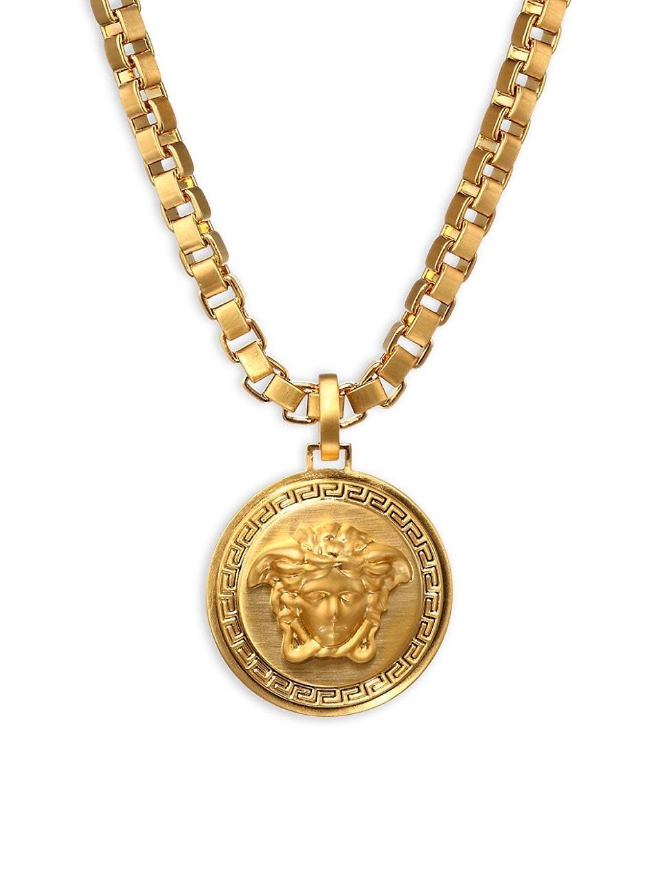 labyrint Duizeligheid verantwoordelijkheid Versace Chain Pendant Necklace in Metallic for Men | Lyst