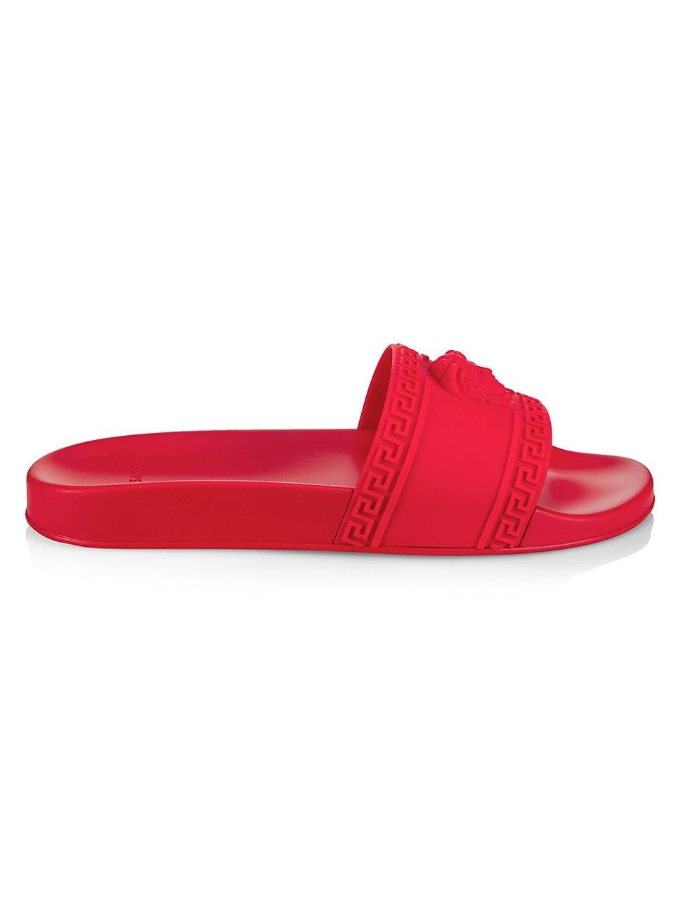 versace men's sandals red