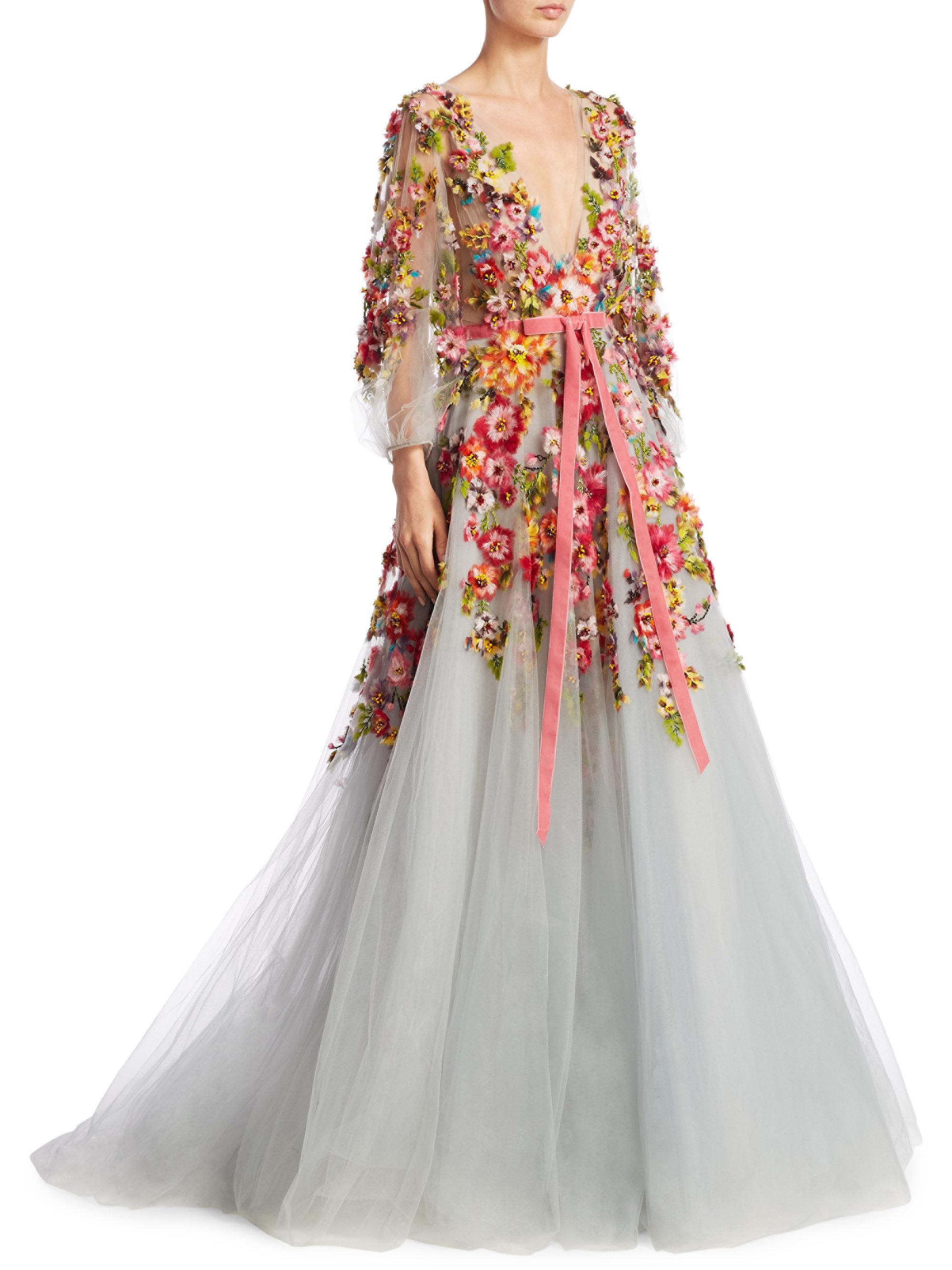 marchesa floral gown | Dresses Images 2022