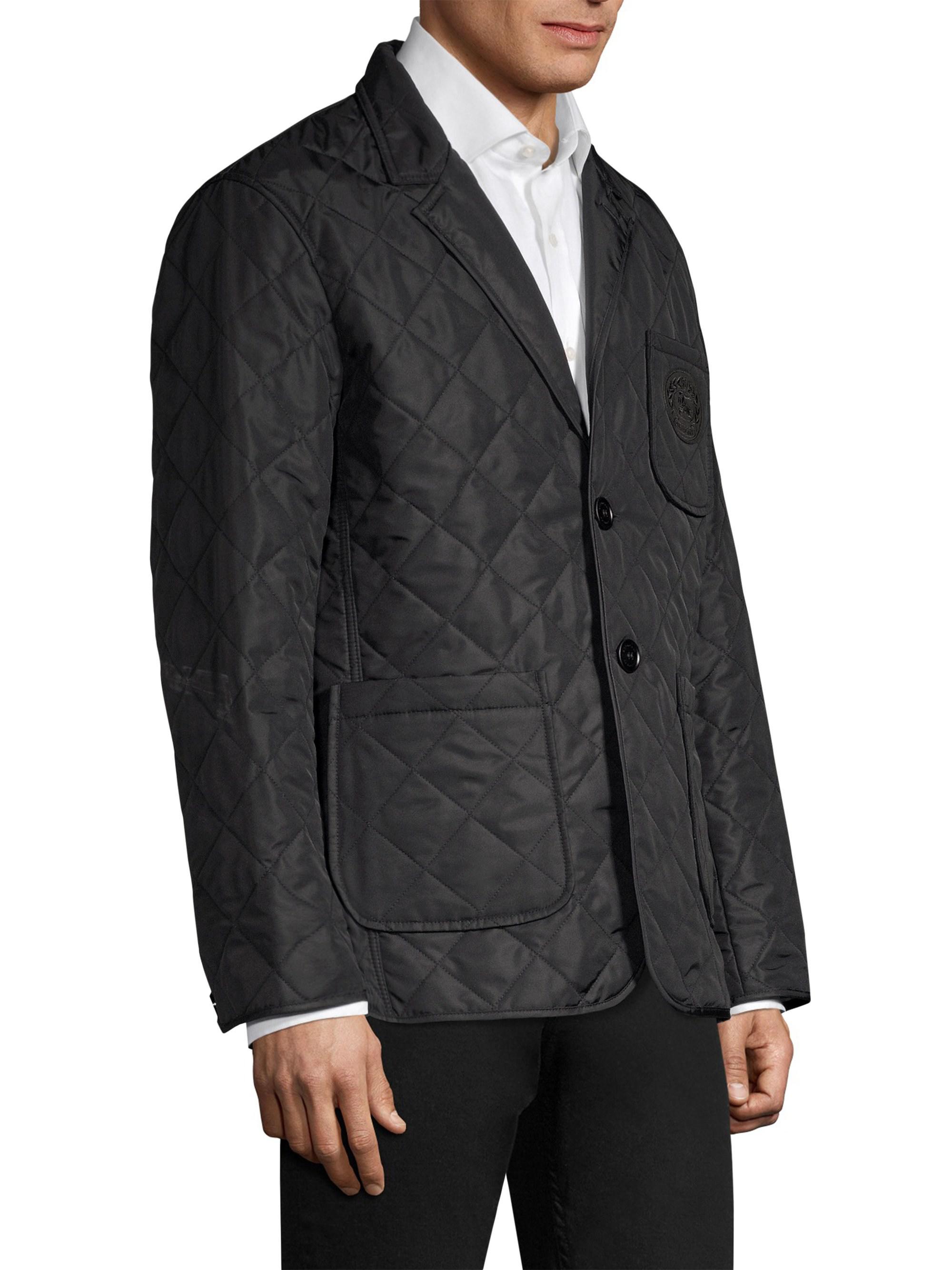 Burberry Synthetic Clifton Quilted Jacket in Black for Men - Lyst