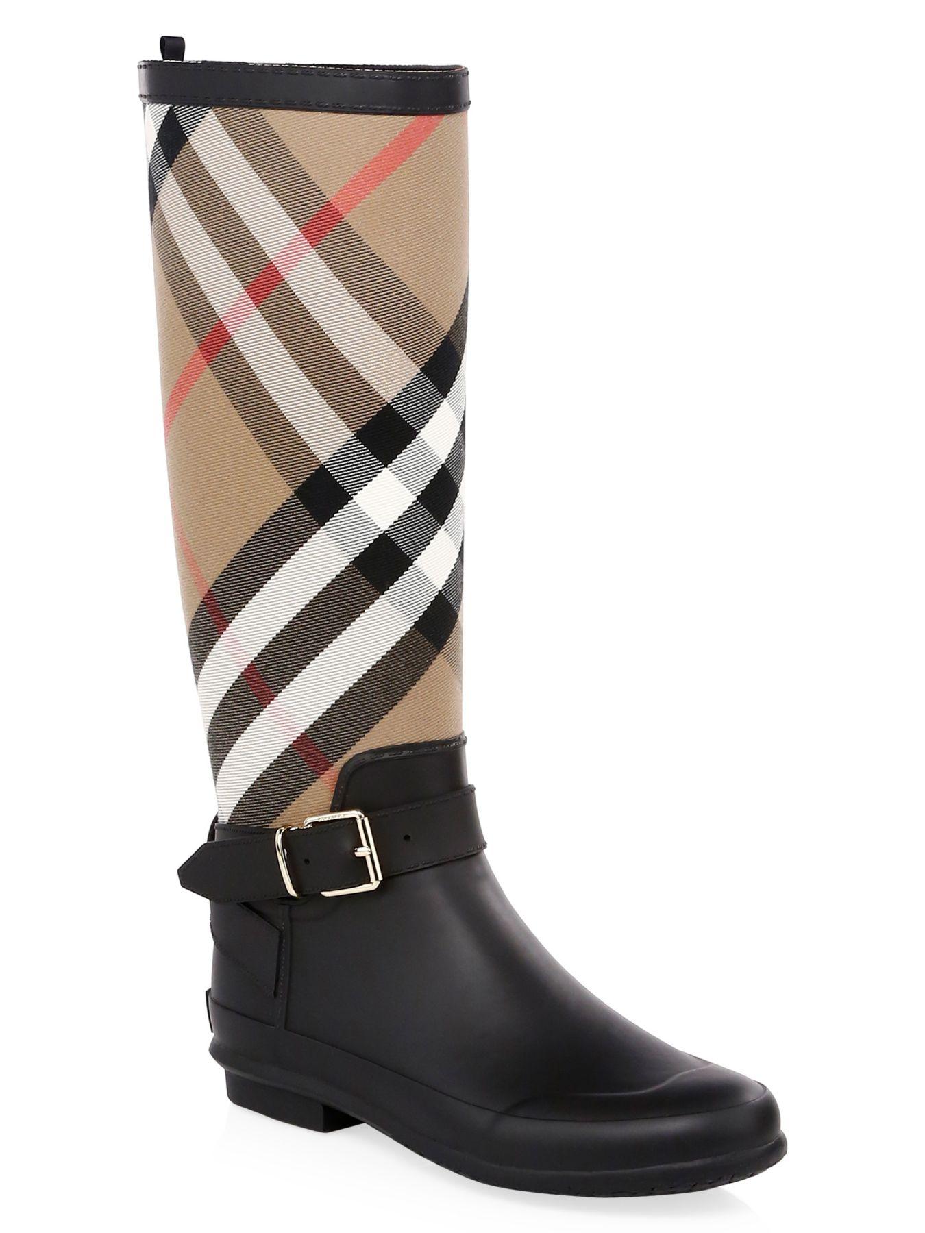 Burberry wide calf rain boots Clearance
