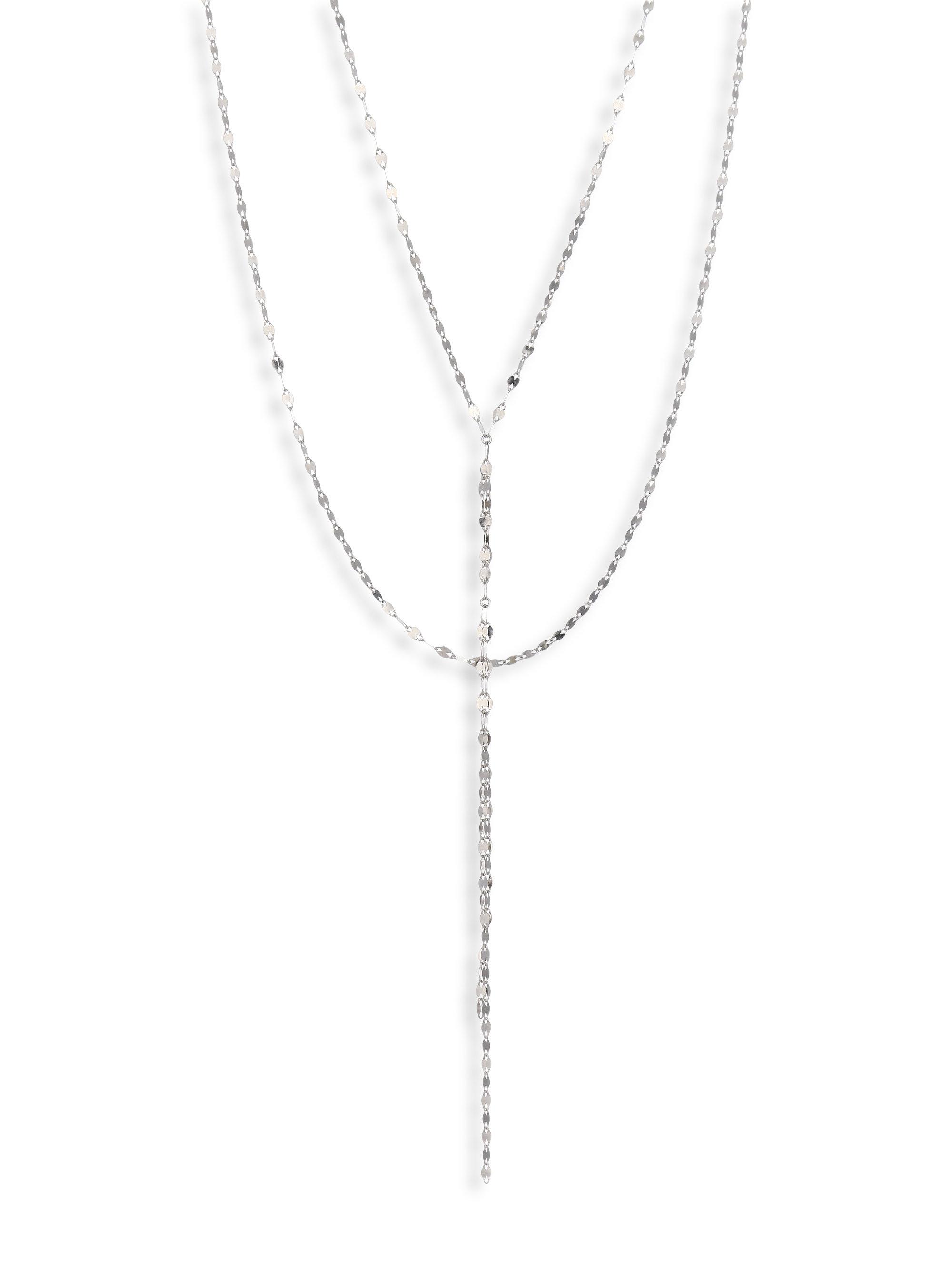 Lyst Lana Jewelry Blake 14k White Gold Lariat Necklace in Metallic