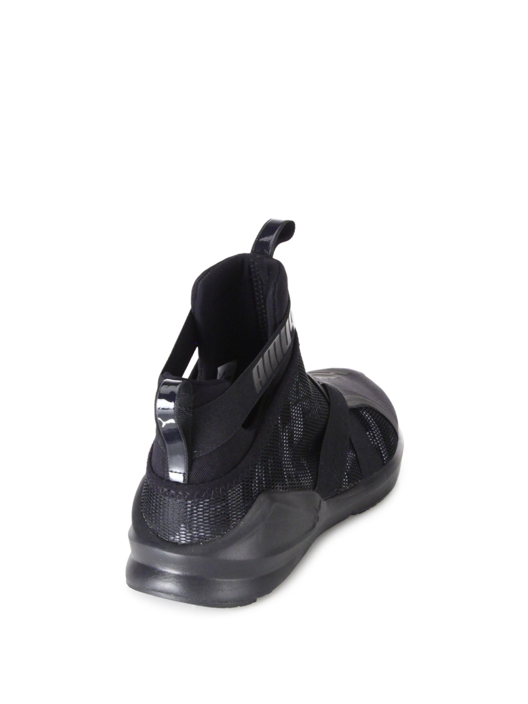 puma fierce strap swan black