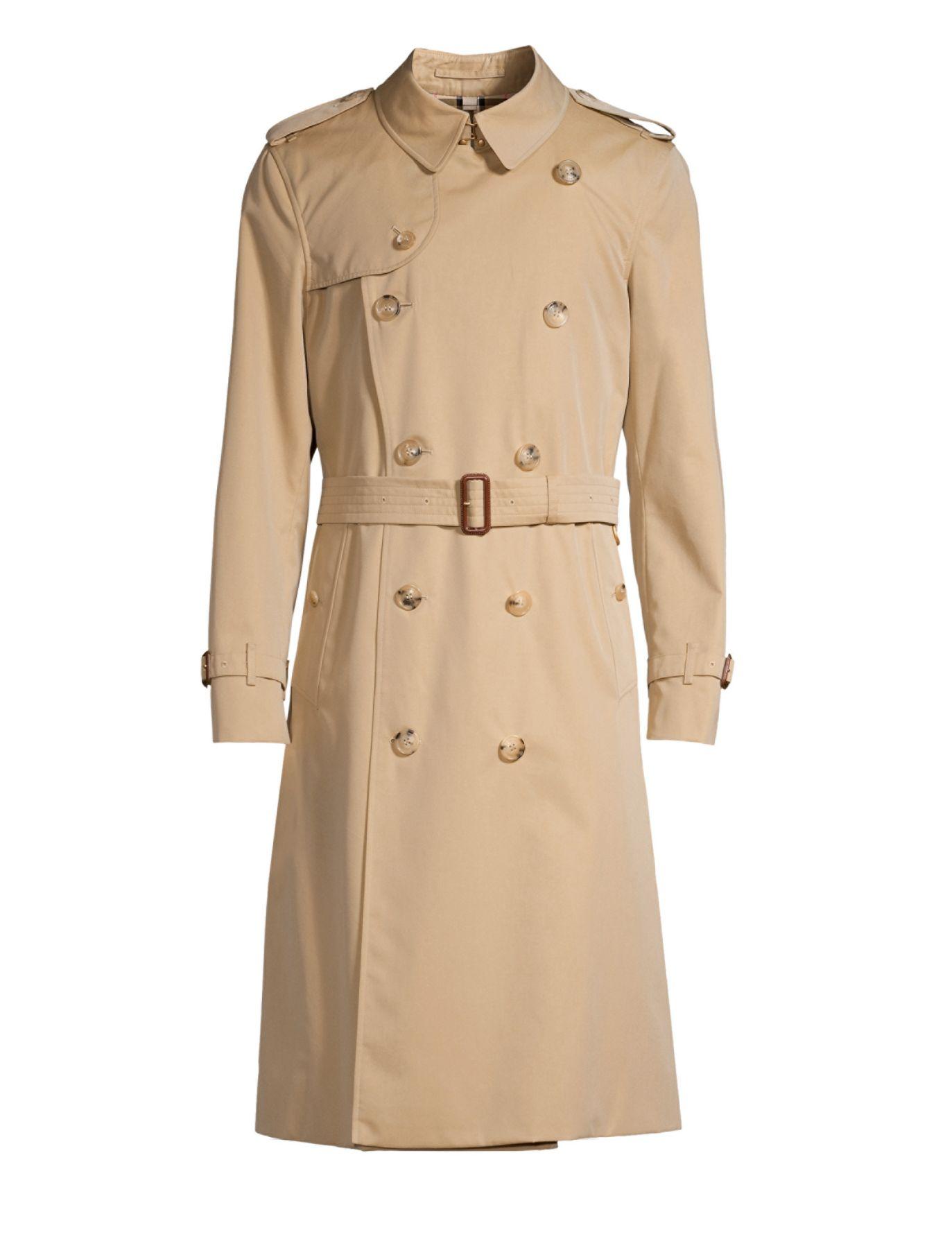 Burberry Cotton Long Chelsea Heritage Trench Coat in Honey (Natural ...