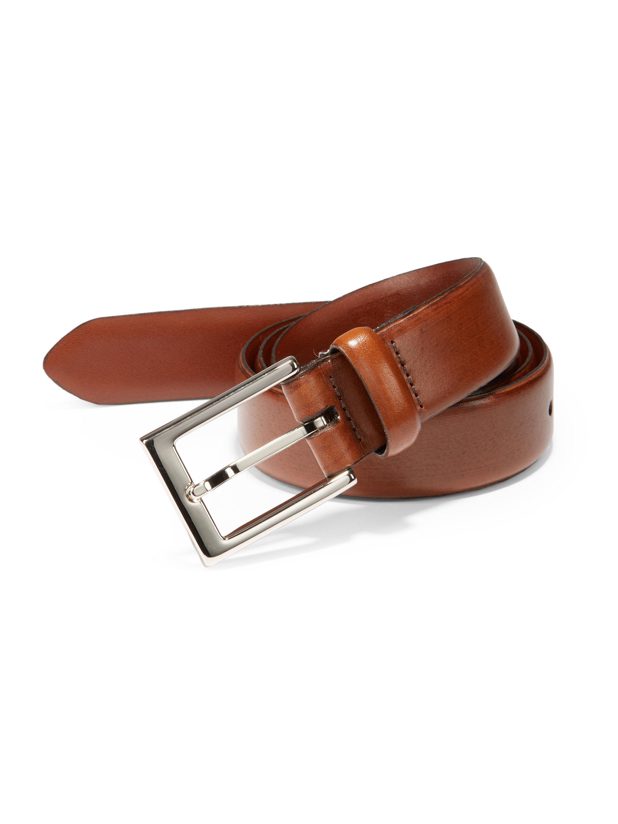 Lyst - Saks Fifth Avenue Leather Belt in Brown for Men
