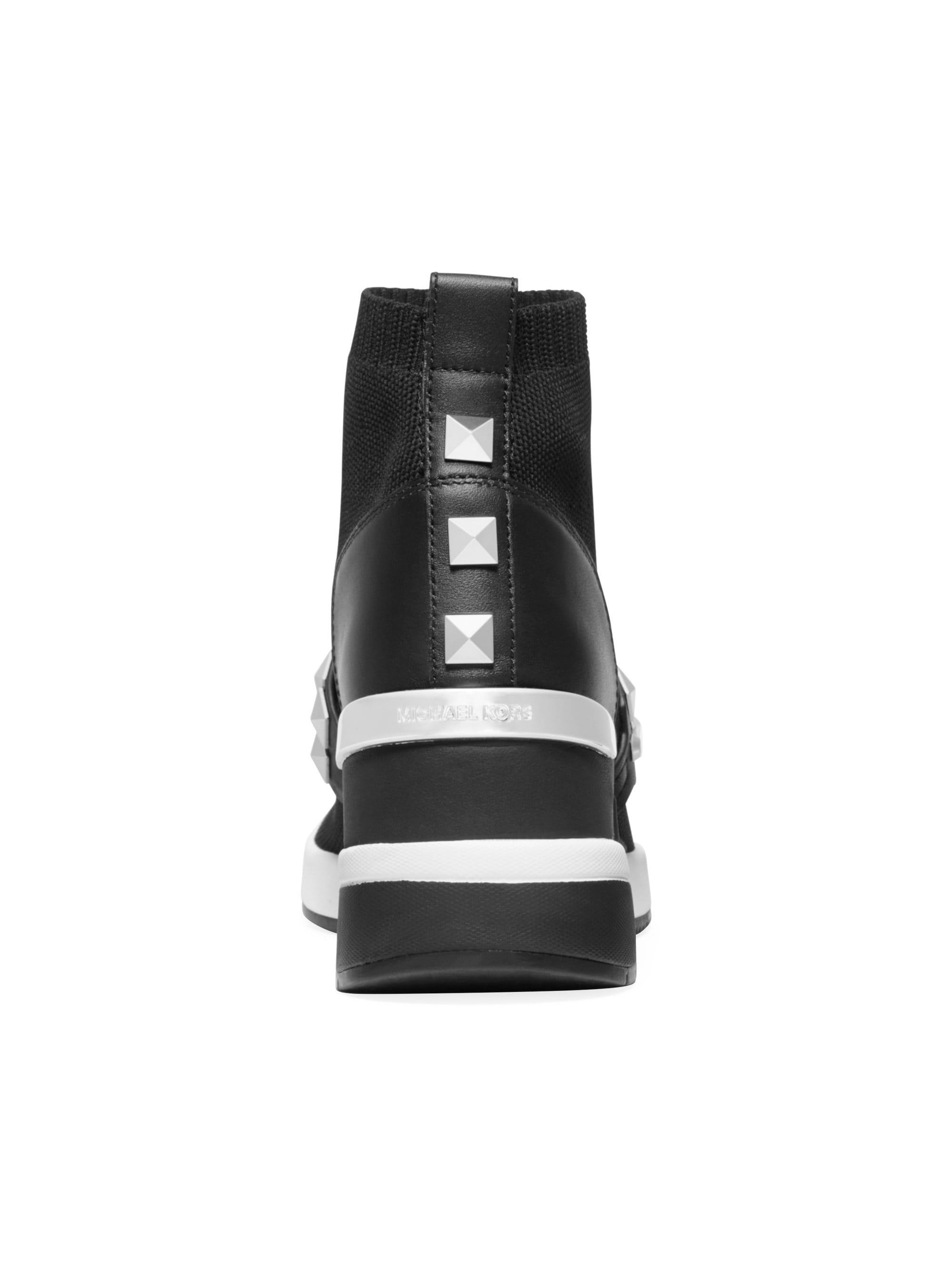 michael kors sneakers black and white