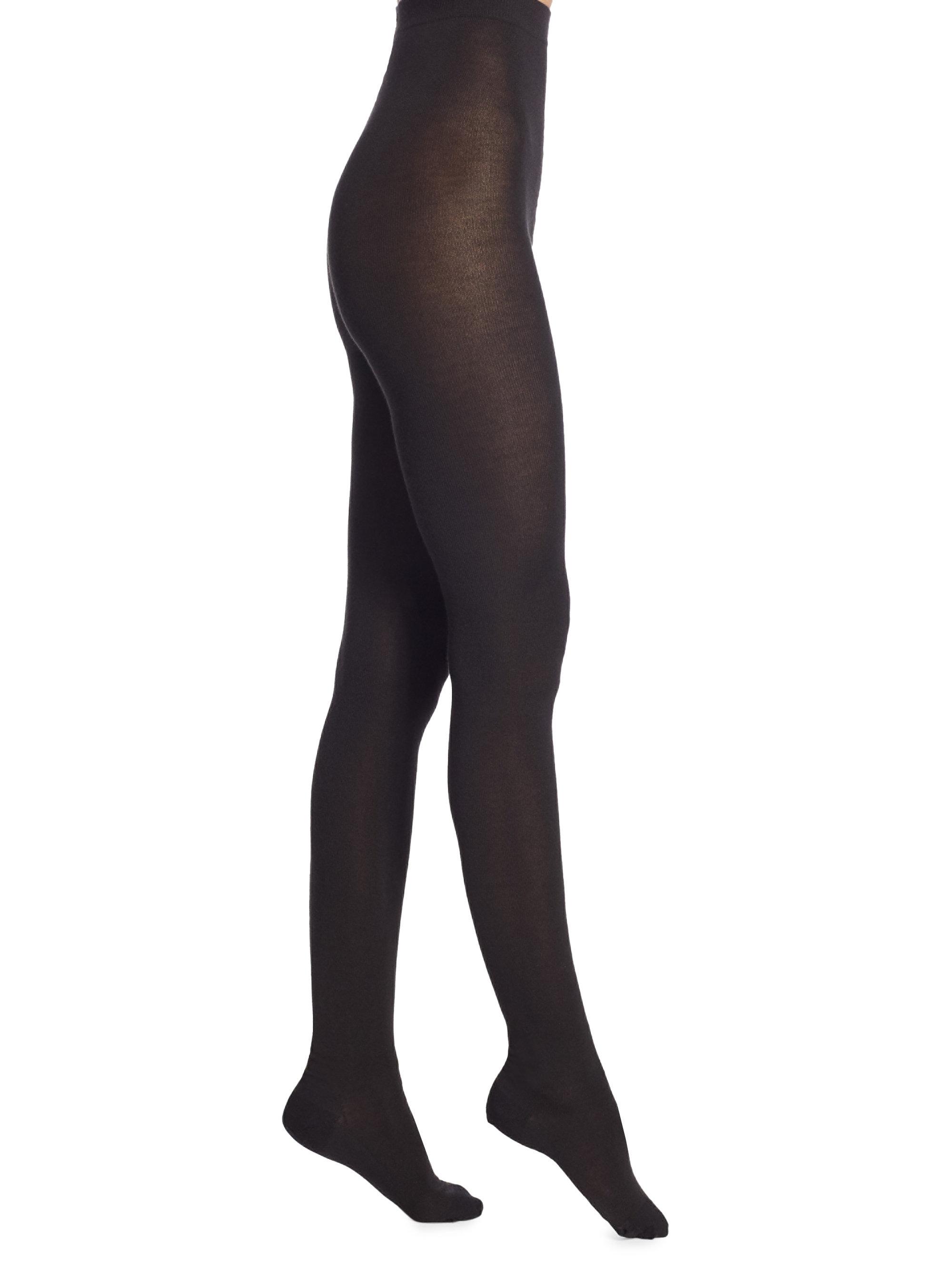 Wolford Cashmere Silk Tights in Black (Brown) - Lyst